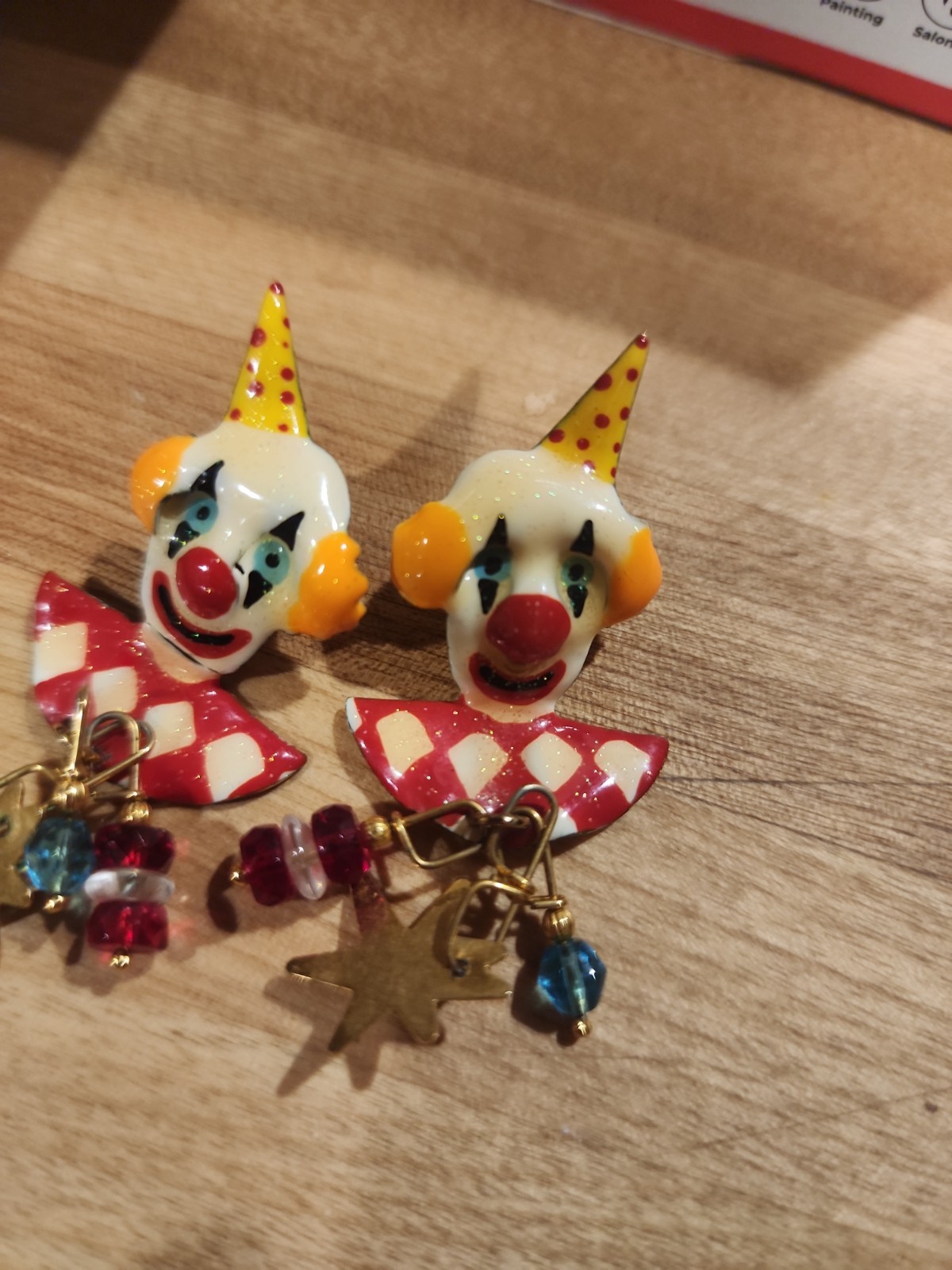 Lunch At The Ritz Clown Earrings