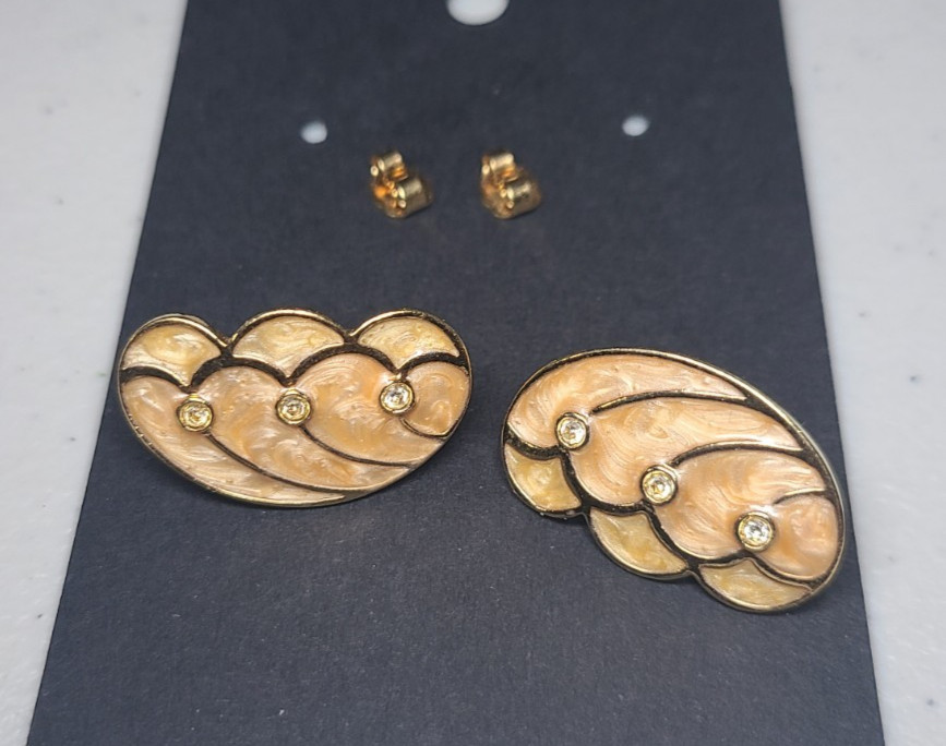 KJL Kenneth Jay Lane For Avon Earrings Butterfly Wings, Vintage
