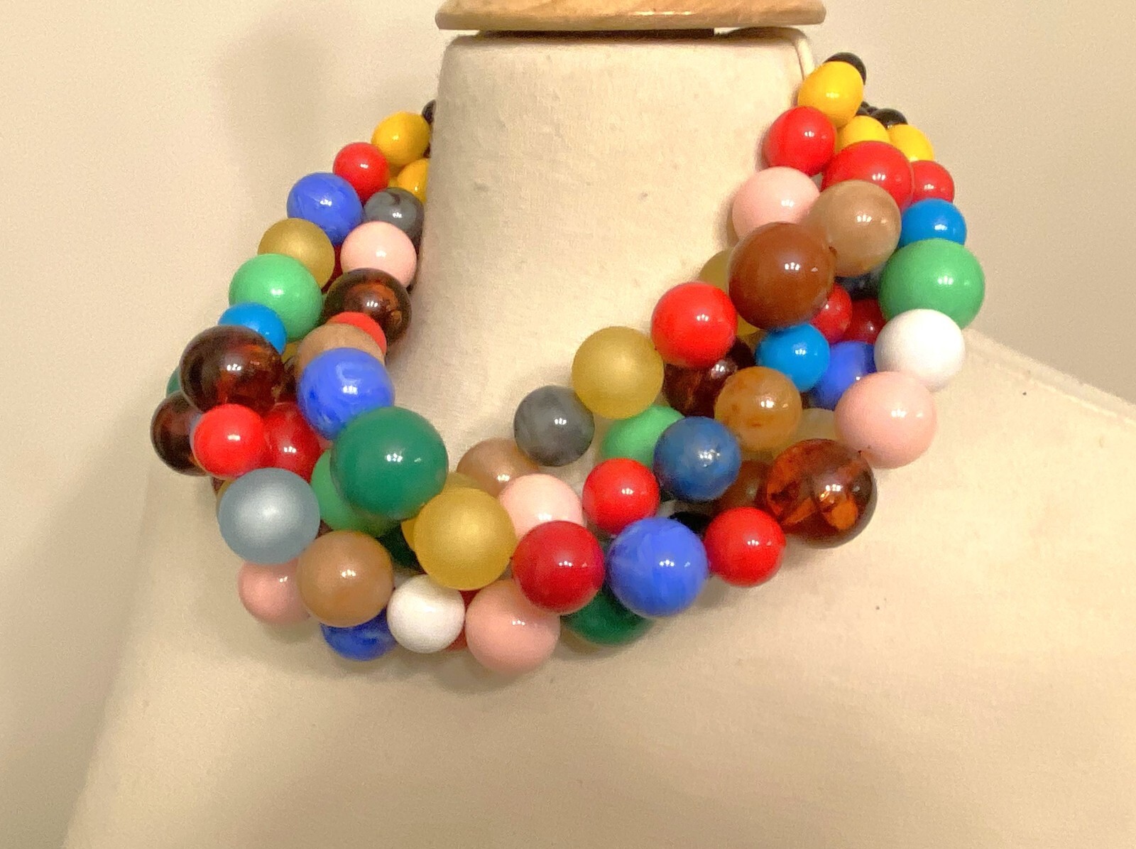Color Candy Resin & Acrylic Beads Multi Strand Necklace