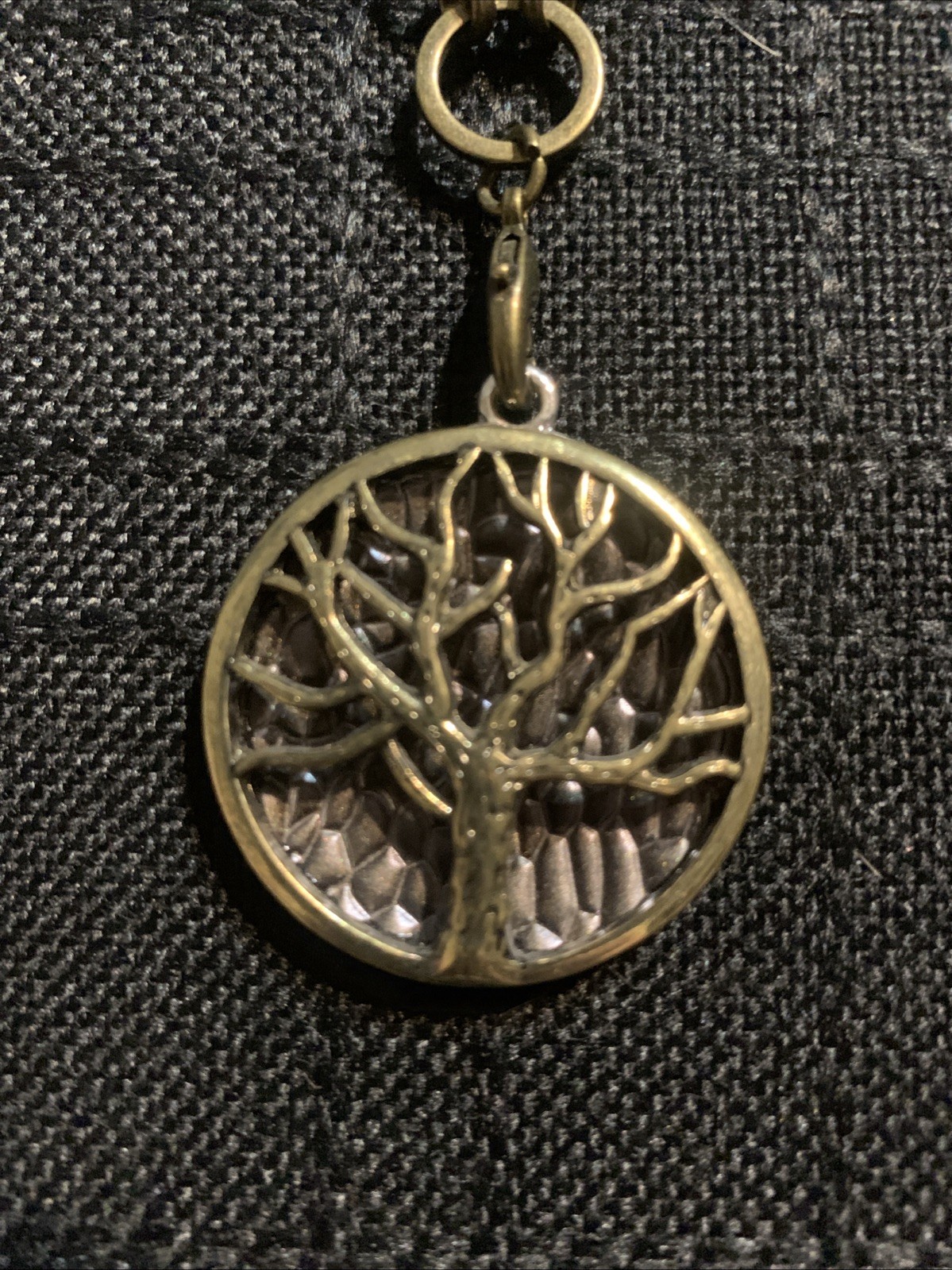 Vintage Tree Of Life Bronze Brass Color Chain Necklace 18 Inches