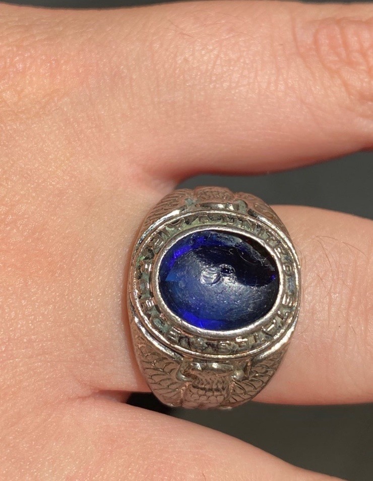 Vintage Sterling United States Air Force Military World War II WWII Ring