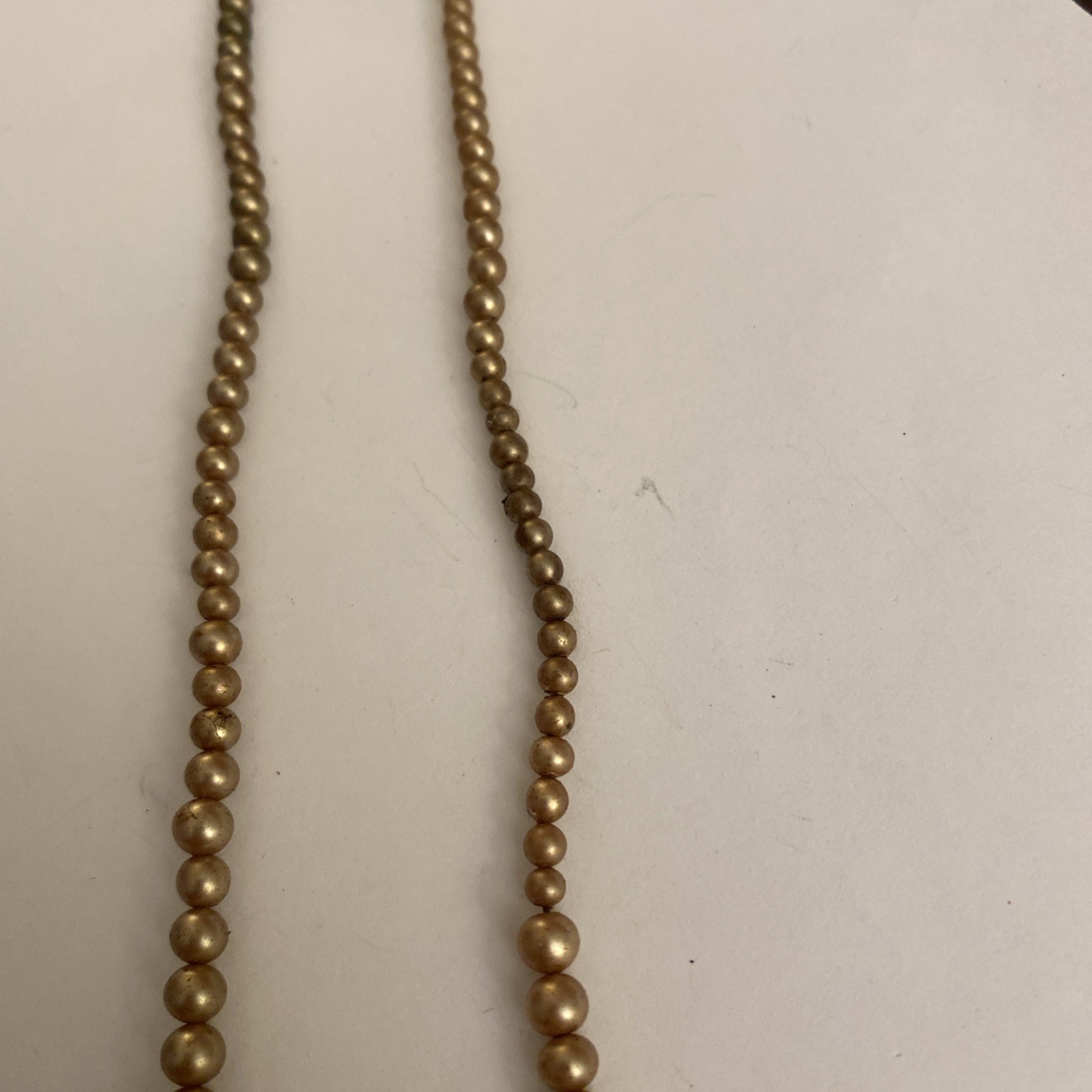 Vintage Faux Pearl Necklace With Rhinestone Clasp