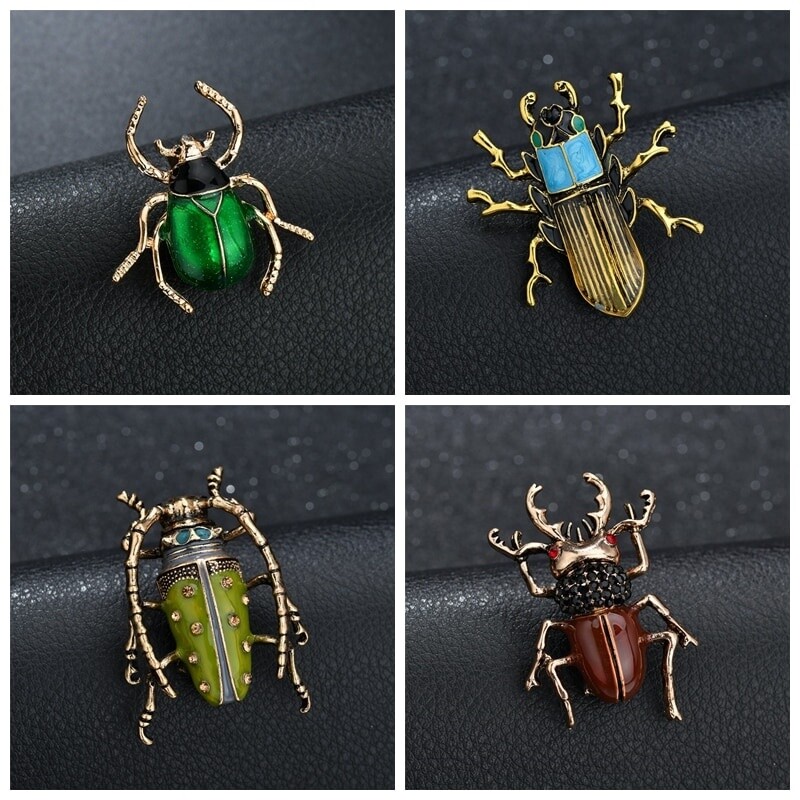 Insect Bumble Bee Brooch Bee Jewelry Gold Color Enamel Brooch Rhinestone Jewelry