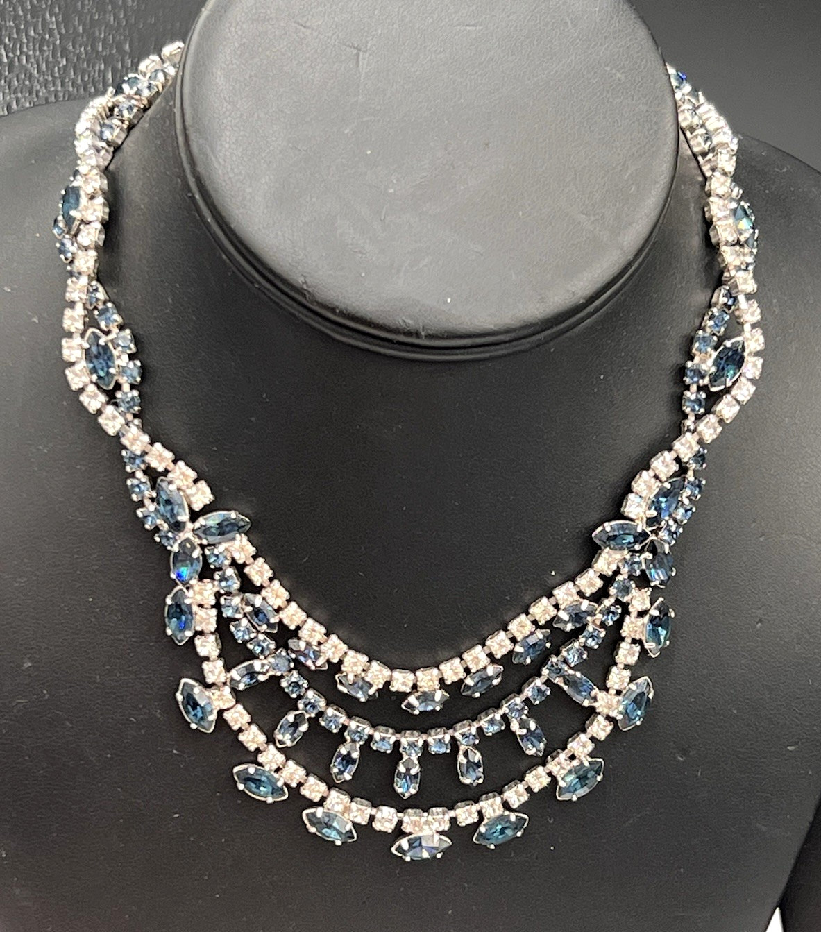 Vintage Rhinestone Necklace Lot, Bib & Statement, Signedf Kramer, Selro
