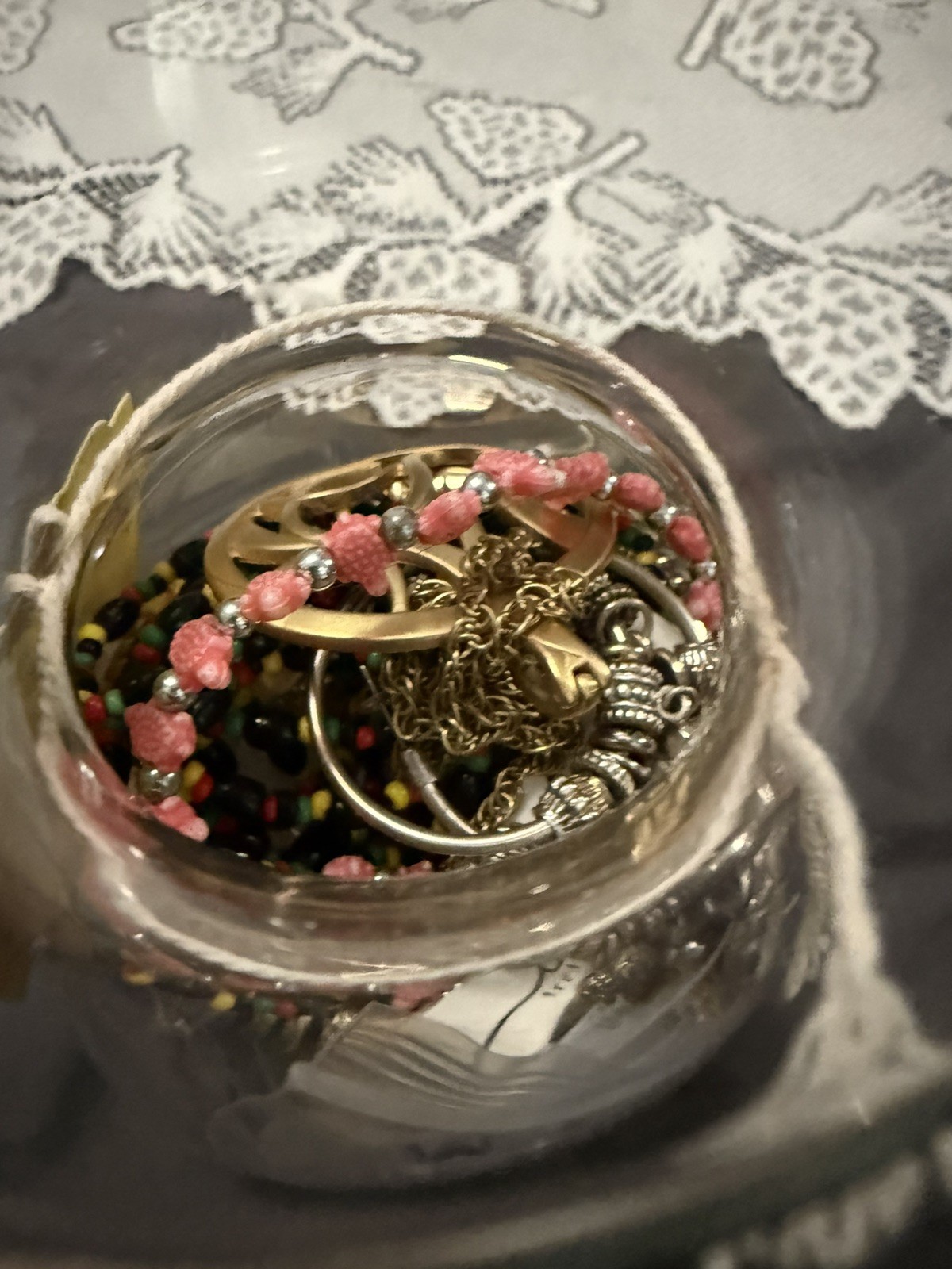 Mystery estate jewelry Jar Untested Wearable Vintage Modern 45pieces