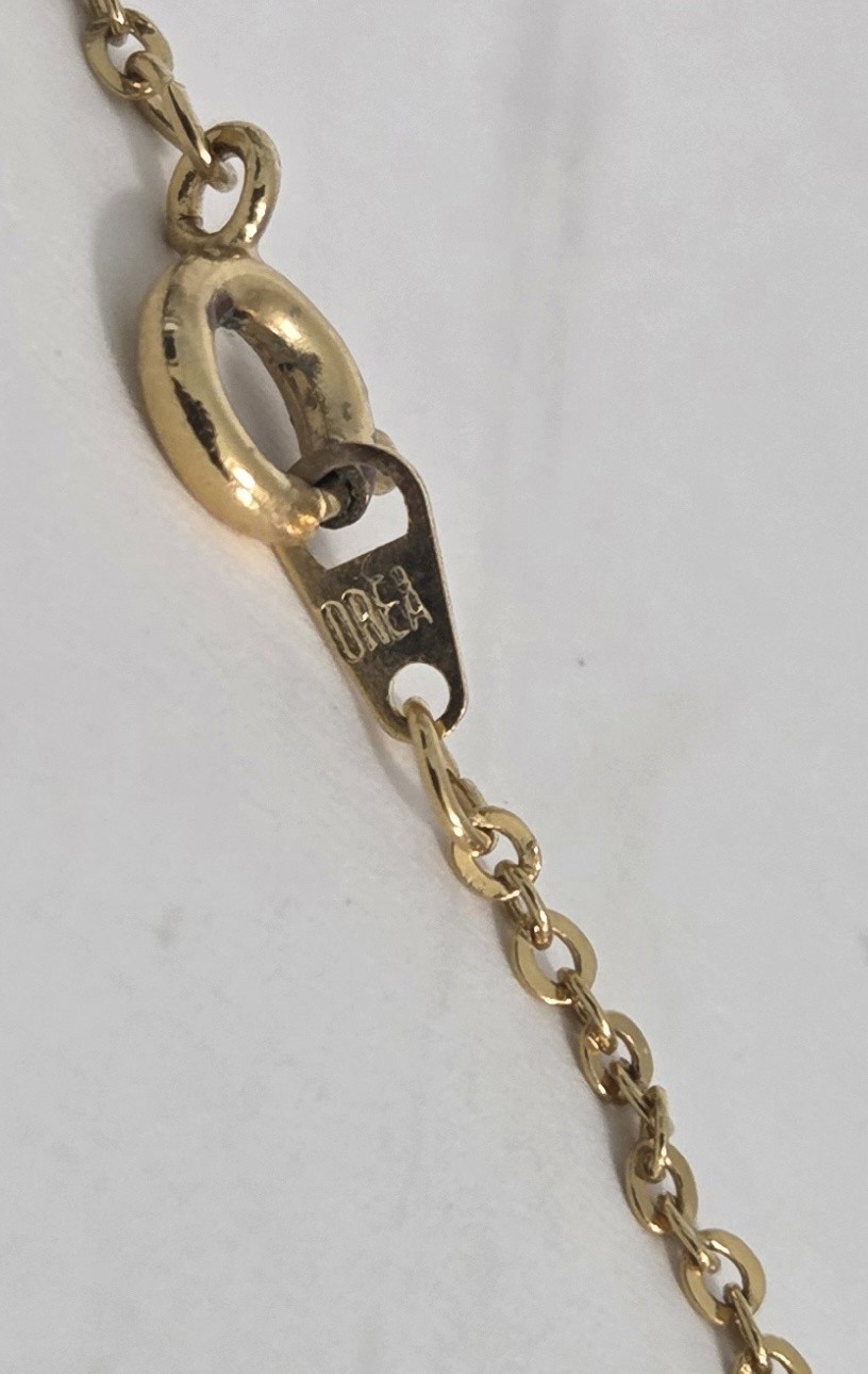 Vintage Gold Tone Chain Musical Note Charm Music Pendant Necklace Made In Korea