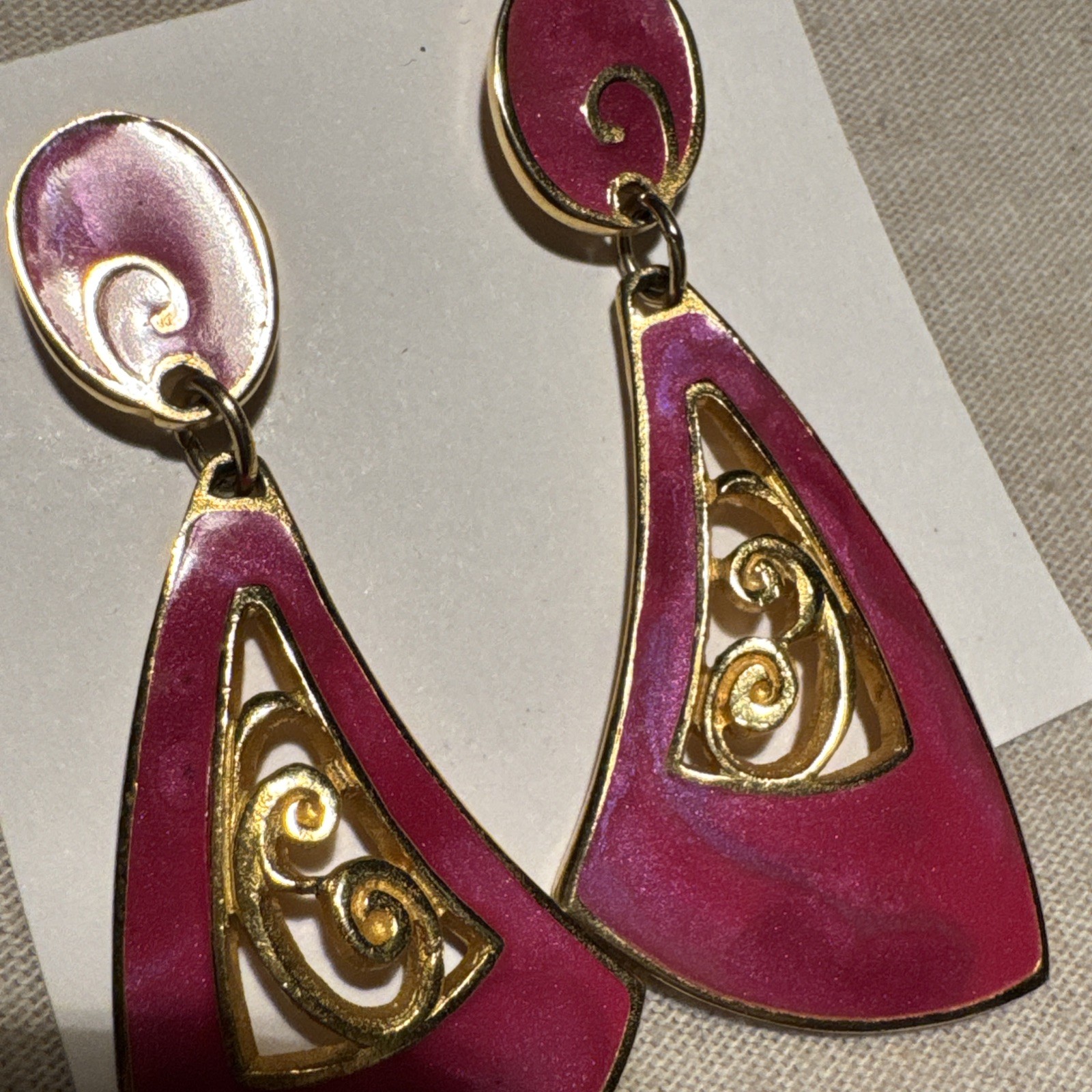 Vintage Berebi Gold Tone Dangle Earrings