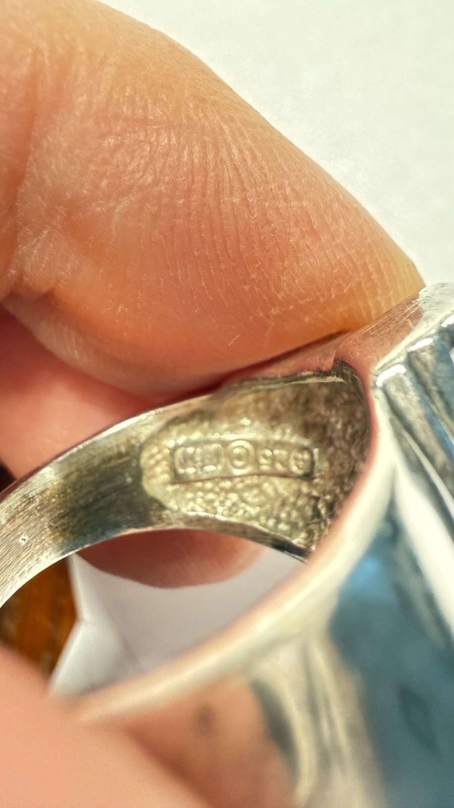 VINTAGE MT 925 STERLING SILVER FAN COCKTAIL RING TAPERED BAGUETTE STONE 10 G 7
