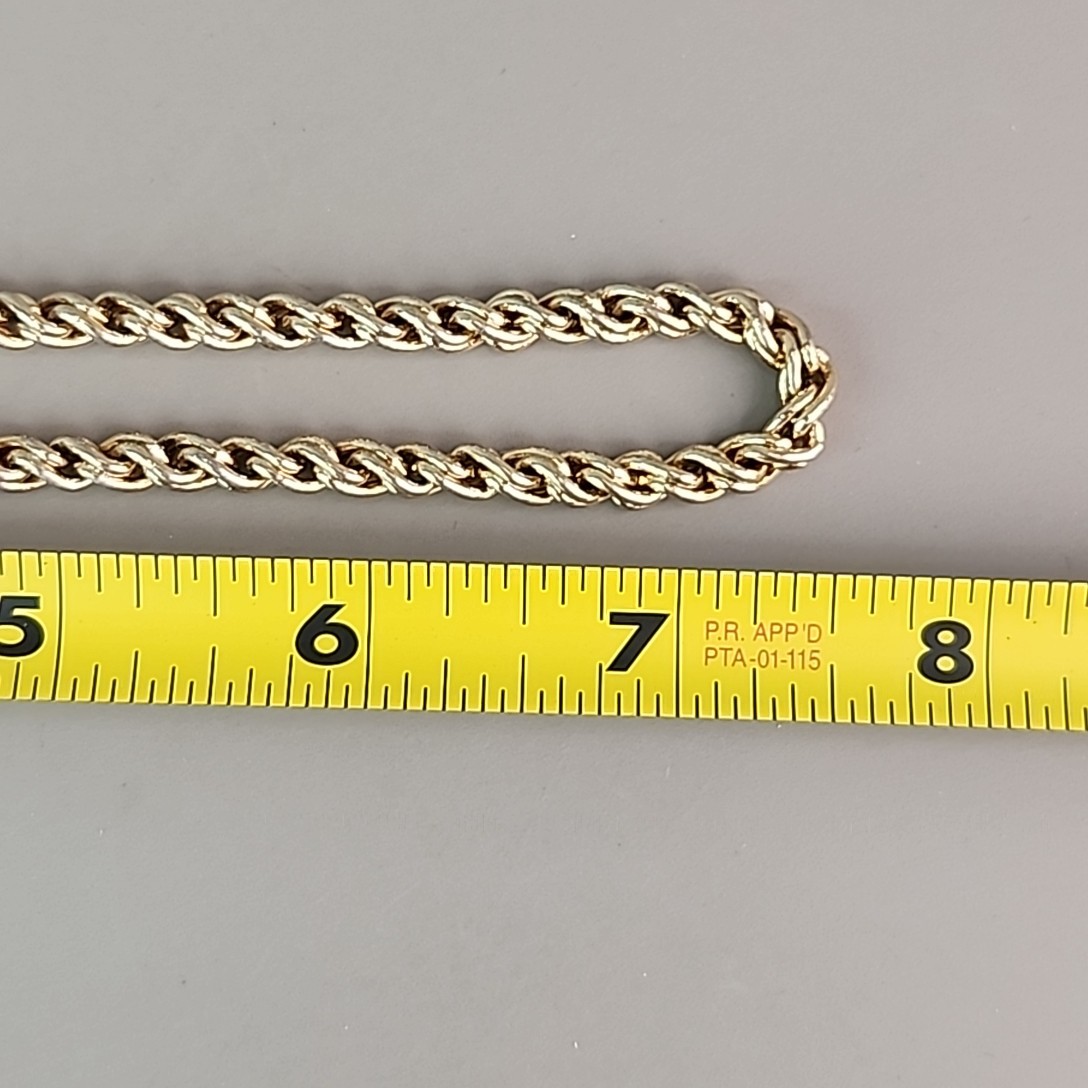 Vintage Christian Dior Rope Chain Necklace 4mm SHORT 15″