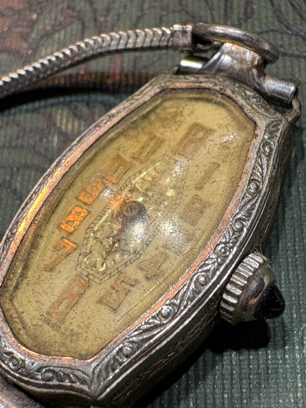 Antique ART DECO Ladies Wrist Watch FONTAIN WATCH CO. non Working