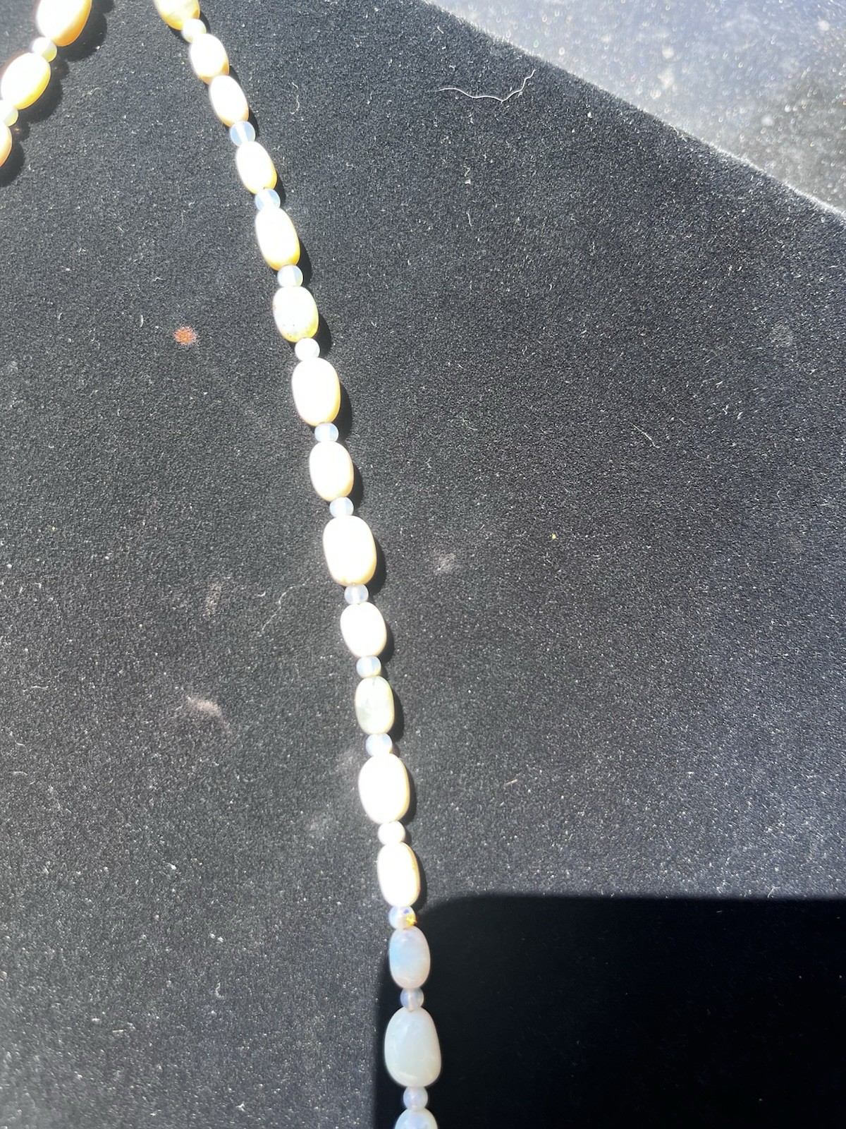 Grade A Opal Bead w/Gold FilledMagnetic Clasp, Iridescent Flashes