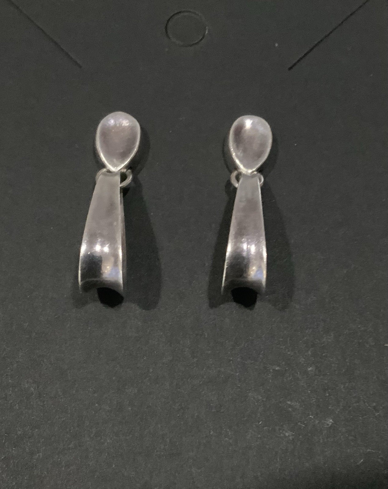 VINTAGE PAUL LOBEL ? STERLING SILVER MODERNIST DESIGN MID CENTURY EARRINGS
