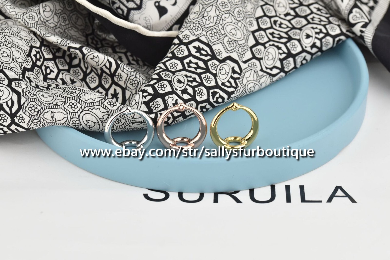 Sally’s Quality 100% Copper Scarf Ring Circle Buckles Brooch For Silk Scarves