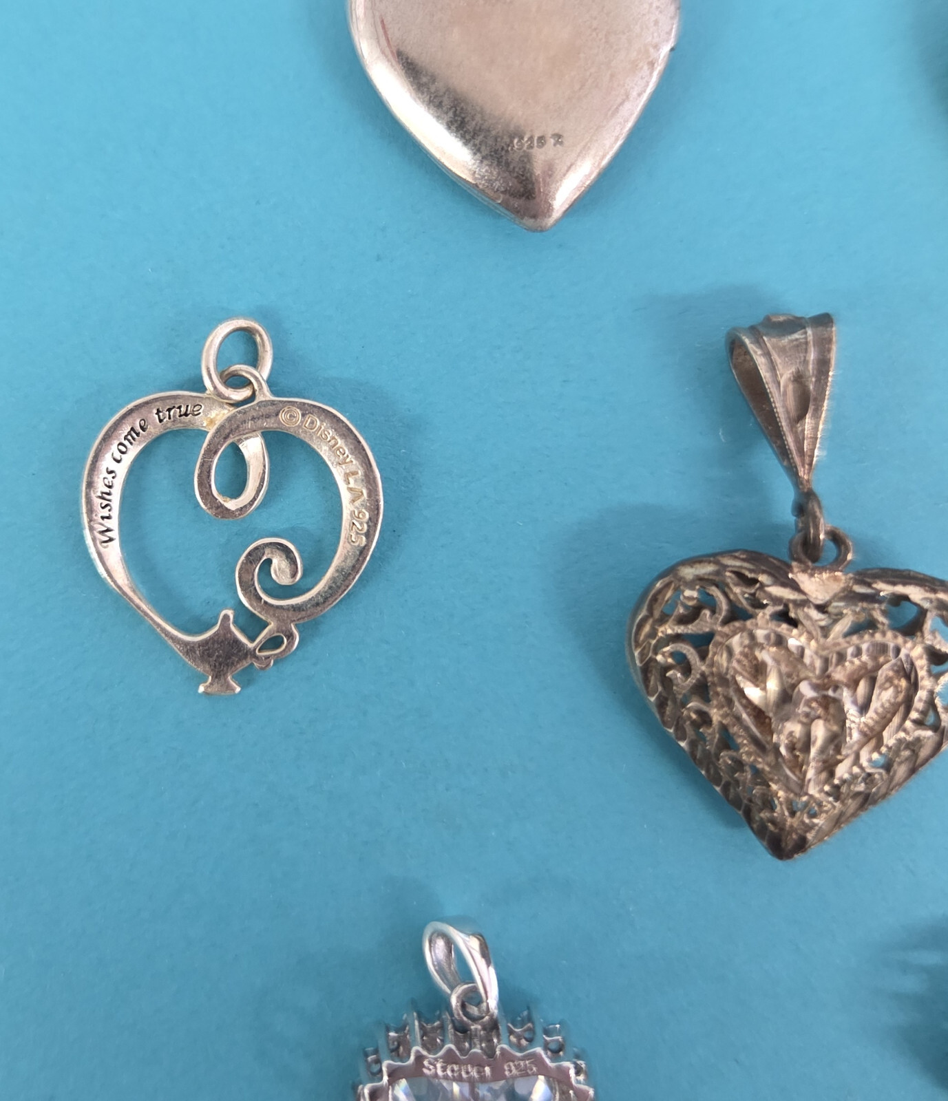Sterling Silver Heart Shape Design Variety Fashion Charms / Pendants / Locket