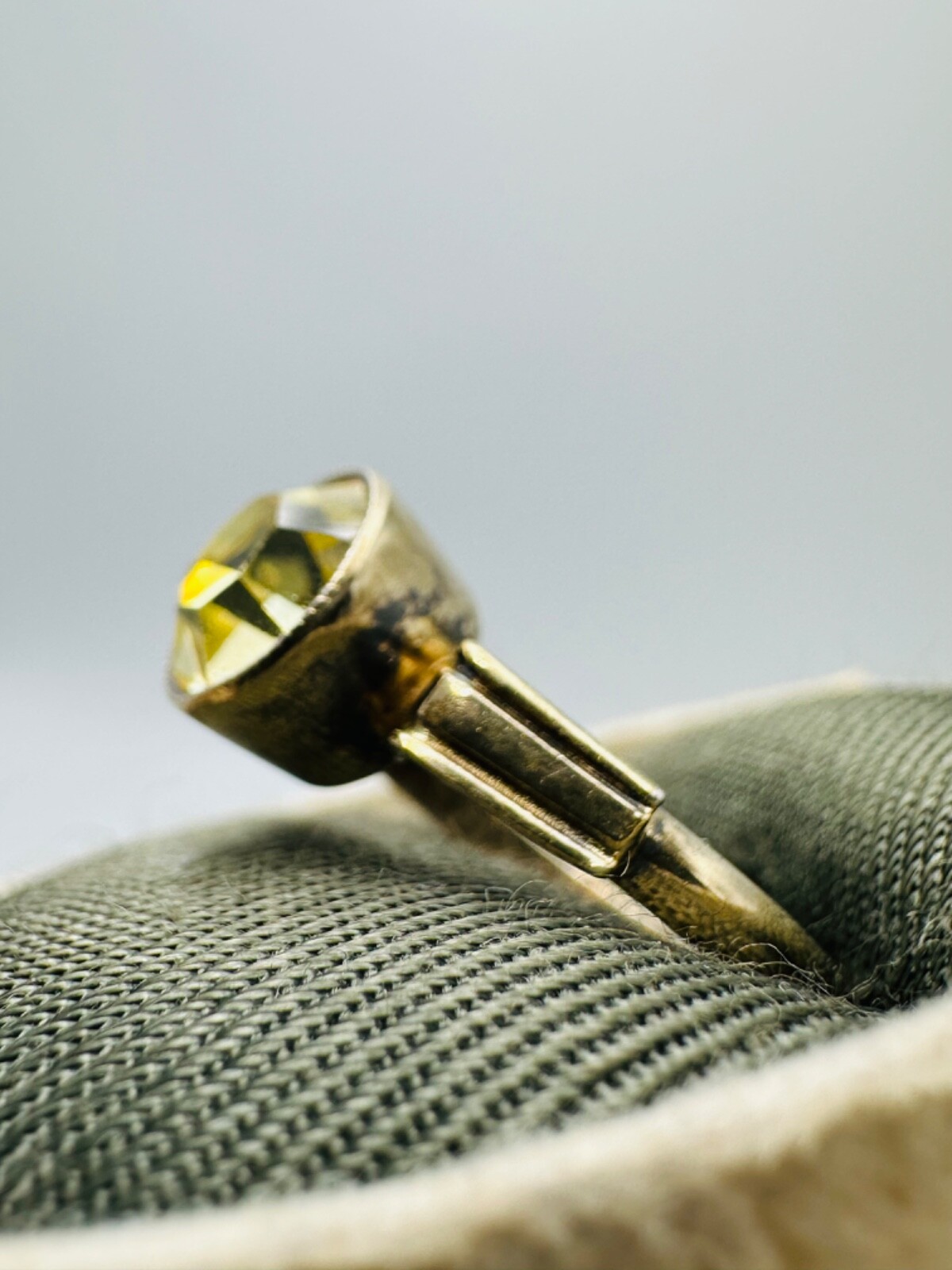 Vintage Gilt Silver Engagement Ring 875 soviet Women’s Jewelry