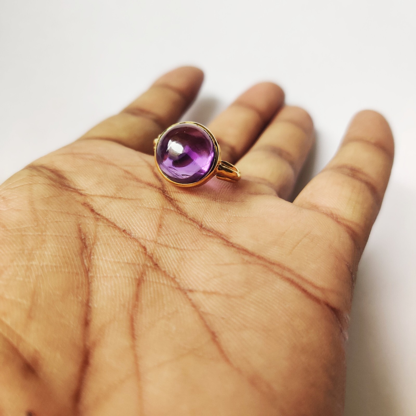 925 Starling Silver Created Amethyst Ring Size 7 Handmade Art And Deco Victorian
