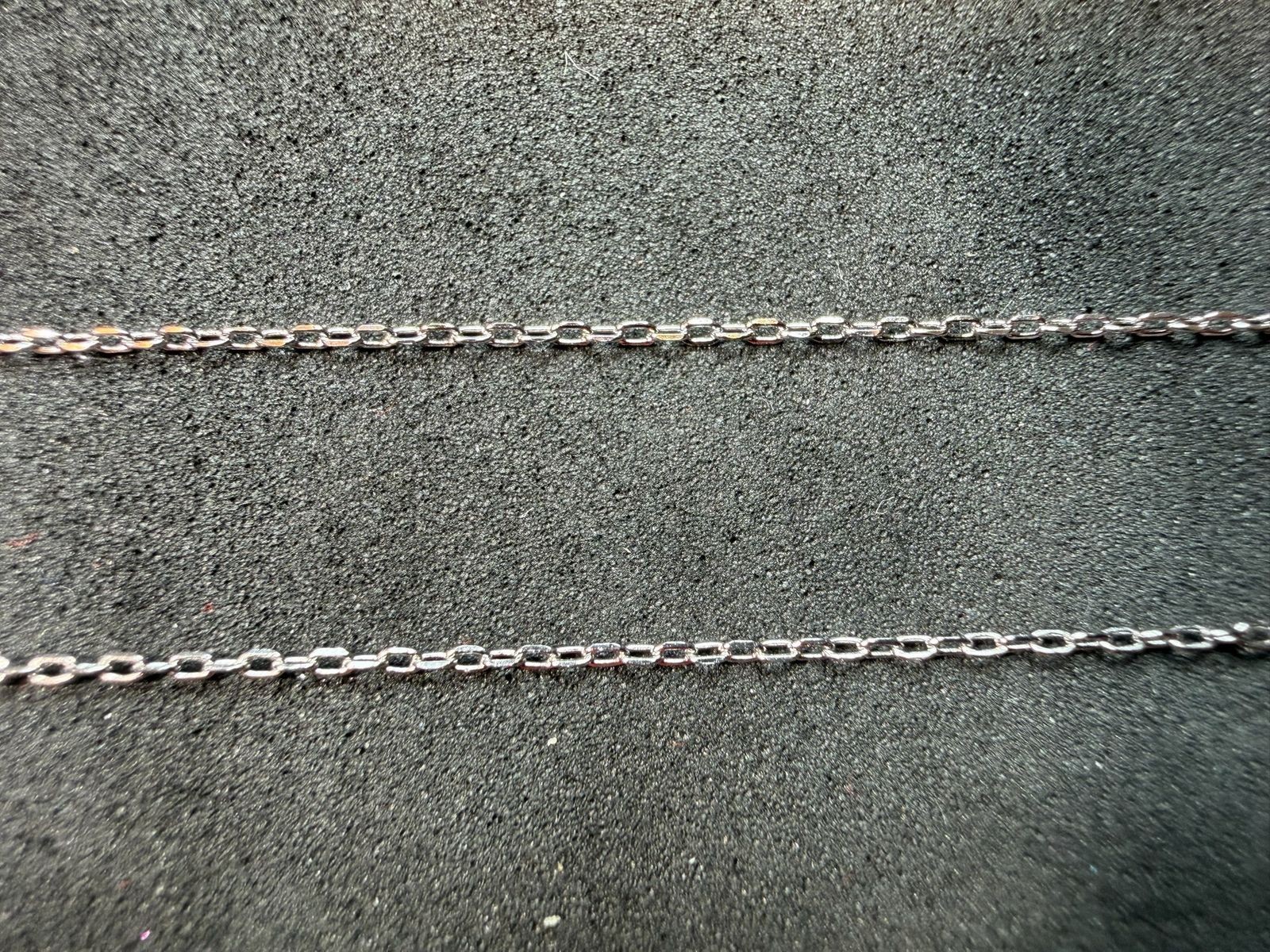 1.06g Vintage Sterling Silver 925 Adjustable Cable Chain Link Necklace 21 in M