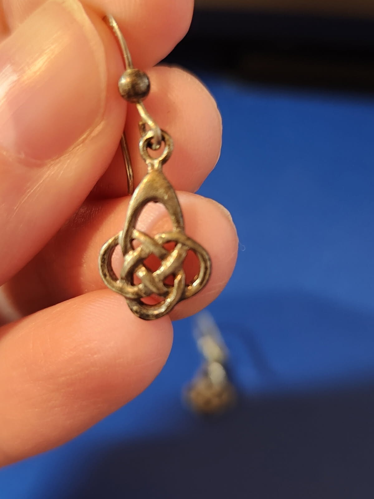 Sterling Silver Celtic Knot Dangle Earrings