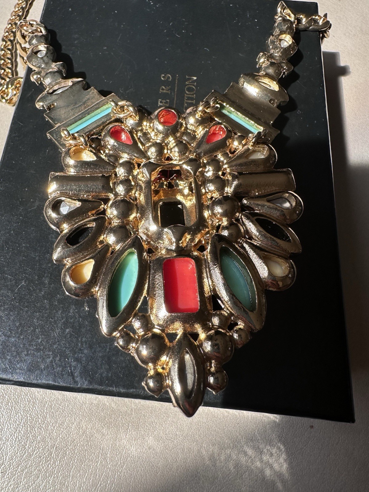 JOAN RIVERS CLASSICS COLLECTION Vintage Statement Mosaic Necklace in Box