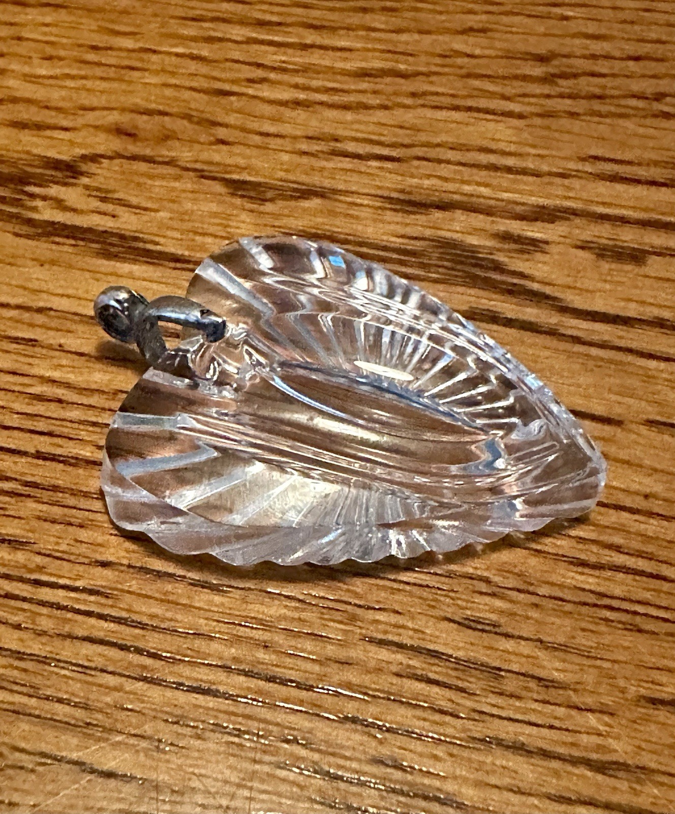 Vintage Waterford Crystal Faceted Heart Pendant Ornament 1 1/2”