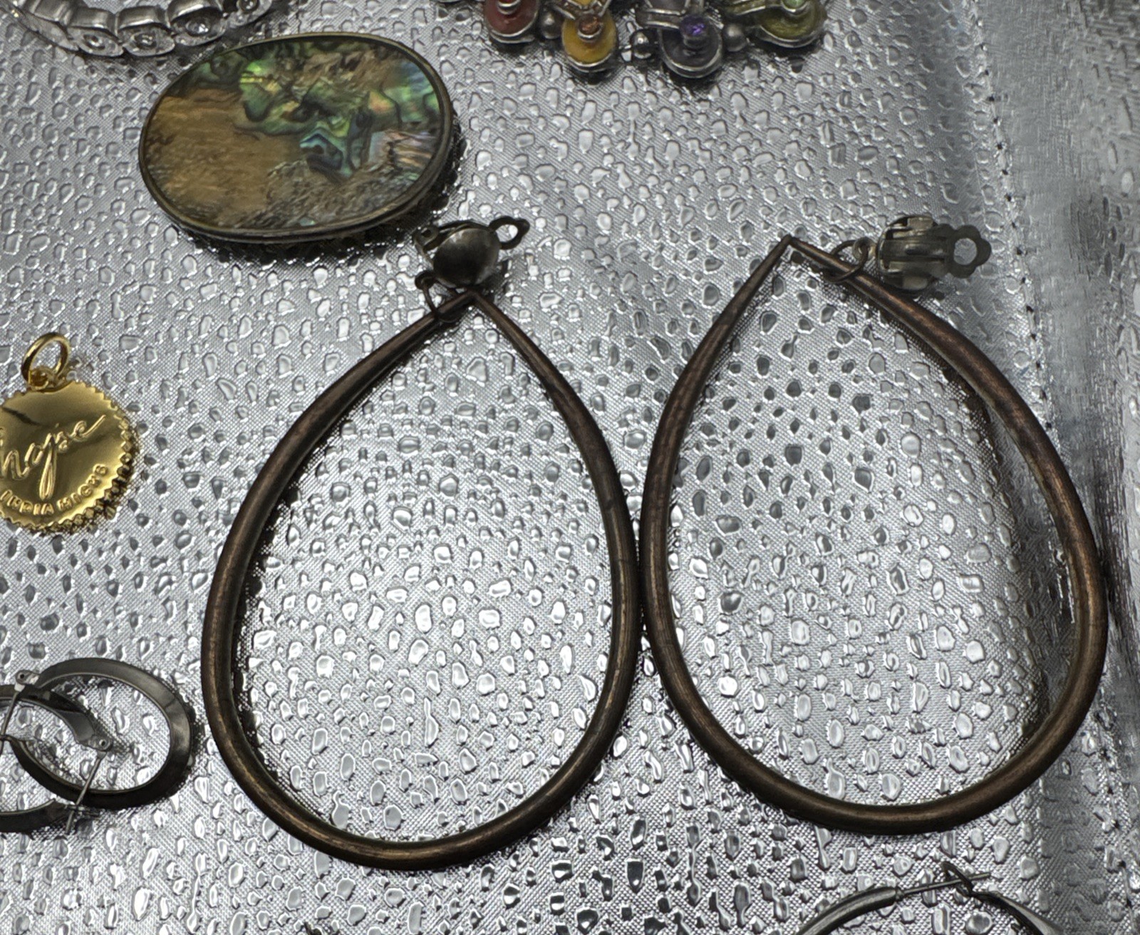 Vintage Jewelry Lot Earrings, Bracelet, Pendants, Watch And Ring! Untested!!