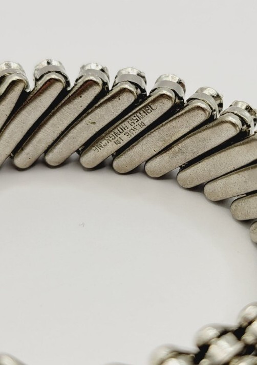 Crystal Stretch Bracelet Made In Hong Kong Japan Set of 2 Stackable Vintage