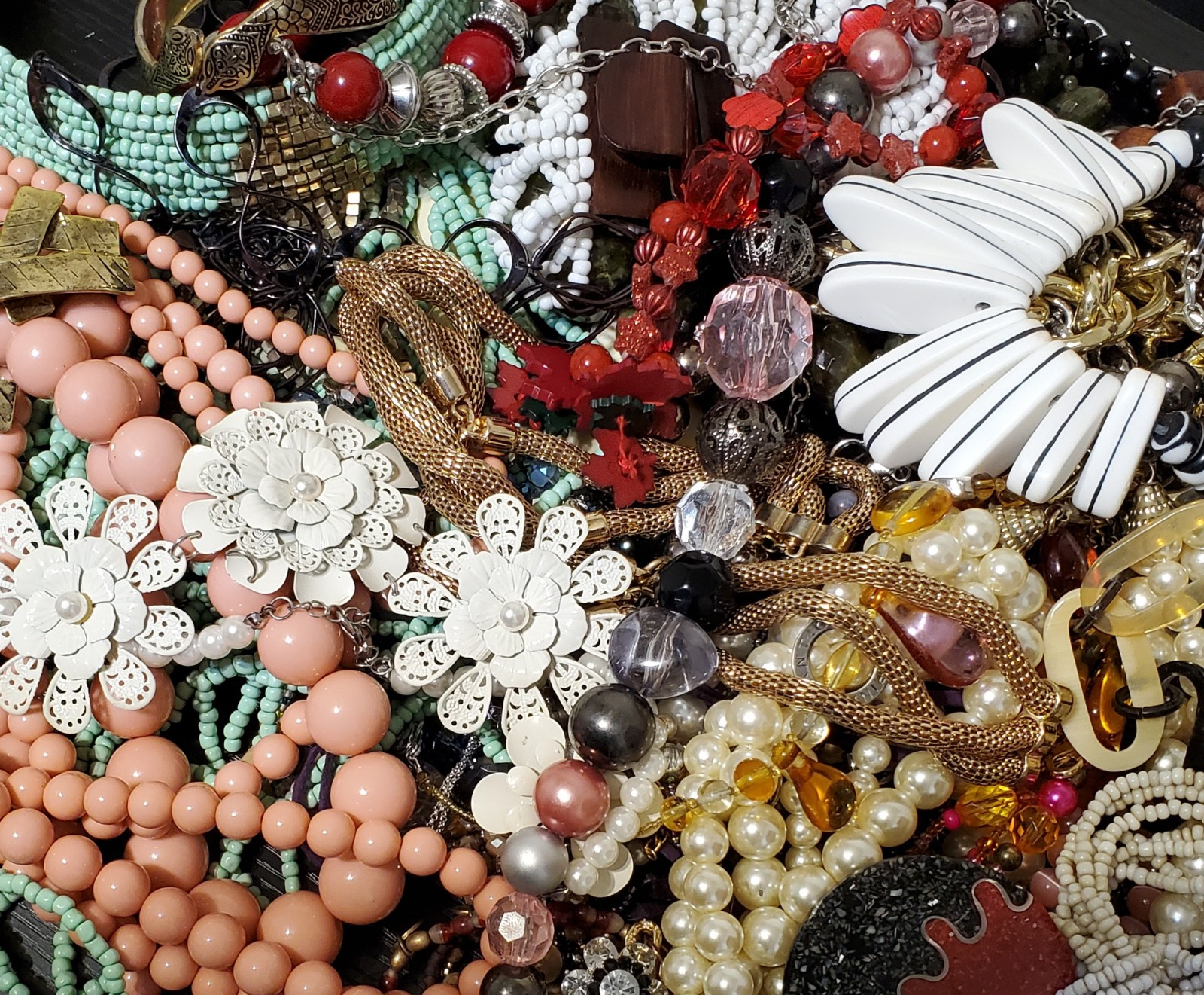 2+ LBS Vintage to Now Jewelry Estate Lot ALL wearable resell NO Junk Guaranteed