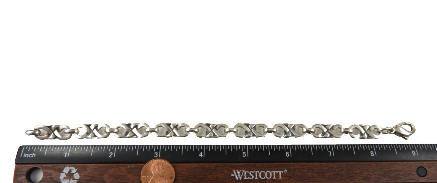 Retired James Avery 925 Sterling Silver X Link Bracelet Heavy Link Jewelry