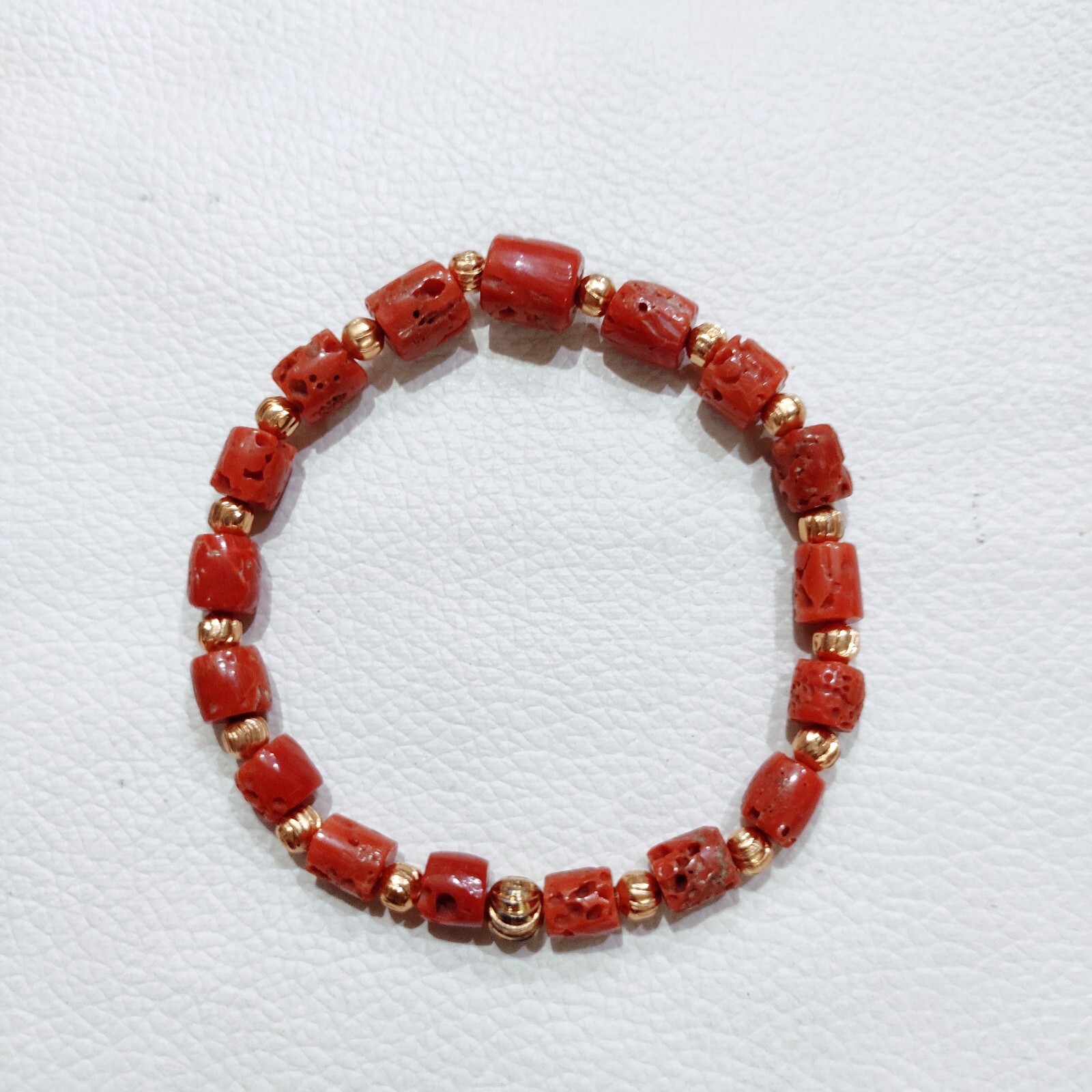 Red Coral Bracelet Italy Natural Coral Bracelet Handmade Coral Gemstone Bracelet