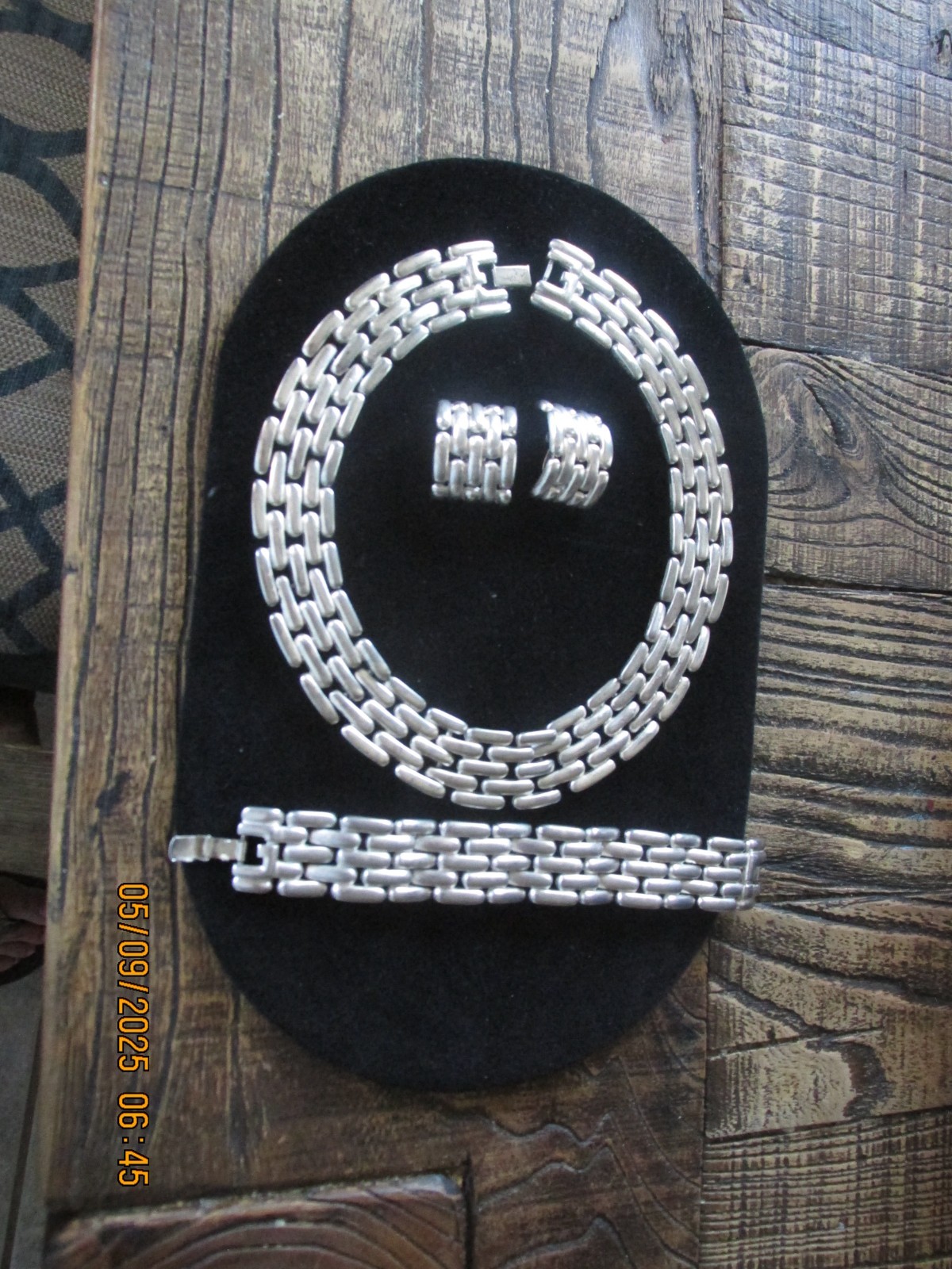 VINTAGE GIVENCHY YORK VASKET WOVEN WEAVE DESIGN NECKLCE BRACELET CLIP G2U