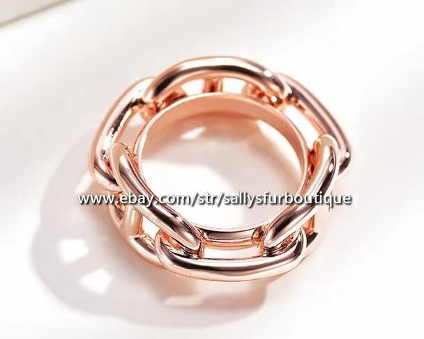 Sallys Quality 100% Copper Scarf Ring Chain Buckles Brooch For Silk Scarves