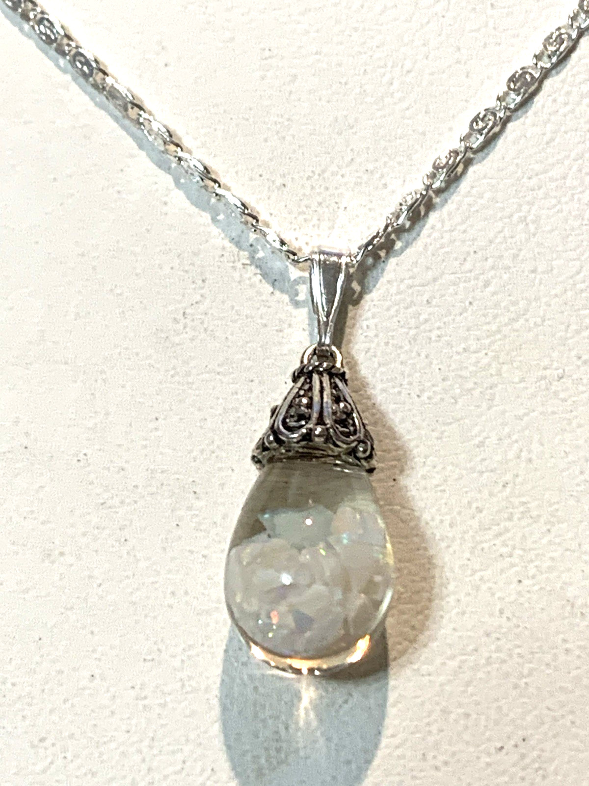 HOLIDAY SALE* ANTIQUE COLOSSAL 21MM FLOATING OPAL NECKLACE STYLE#1A-Sterling