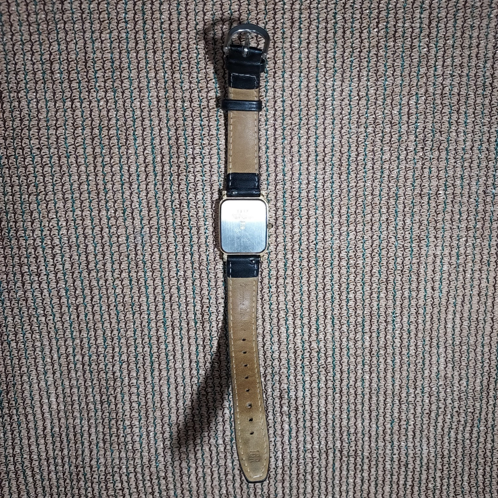 Vintage Jules Jurgensen Quartz Men’s Wrist Watch Black Diamond – Needs Battery