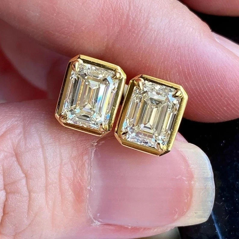 Art Deco Lab Created Diamond Antique Engagement Gift Special Earring 925 Silver