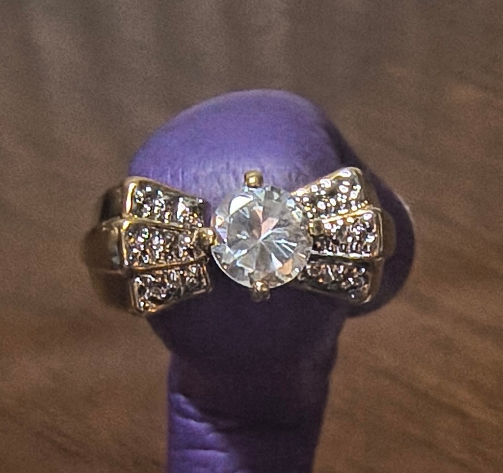 Vintage Bow Ring Size 6.5 – 14k HGE Gold Electroplate – Lind Maker Mark