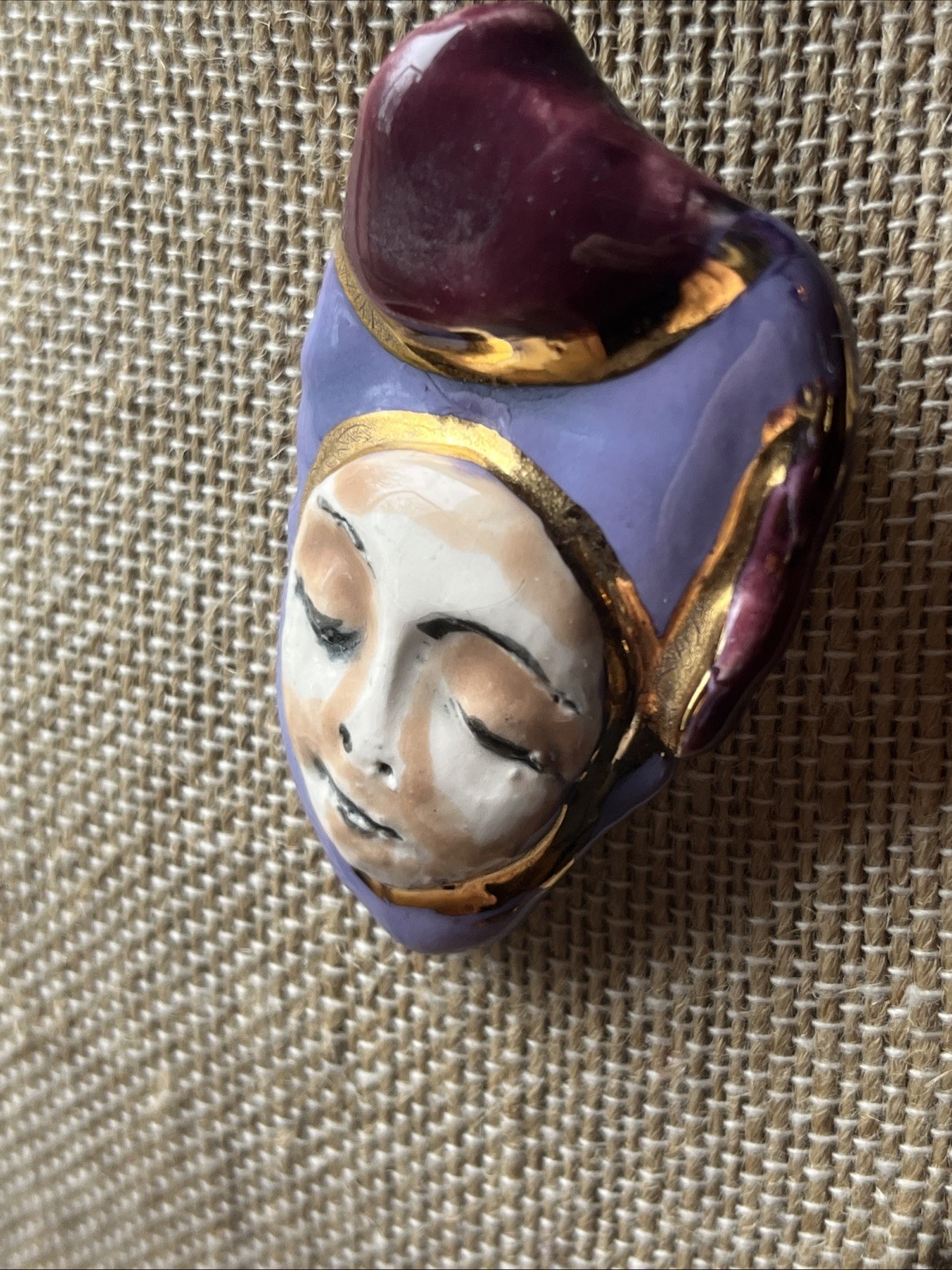 Vintage Artist Signed Gini Max Peaceful Peacemaker Sculpture Brooch