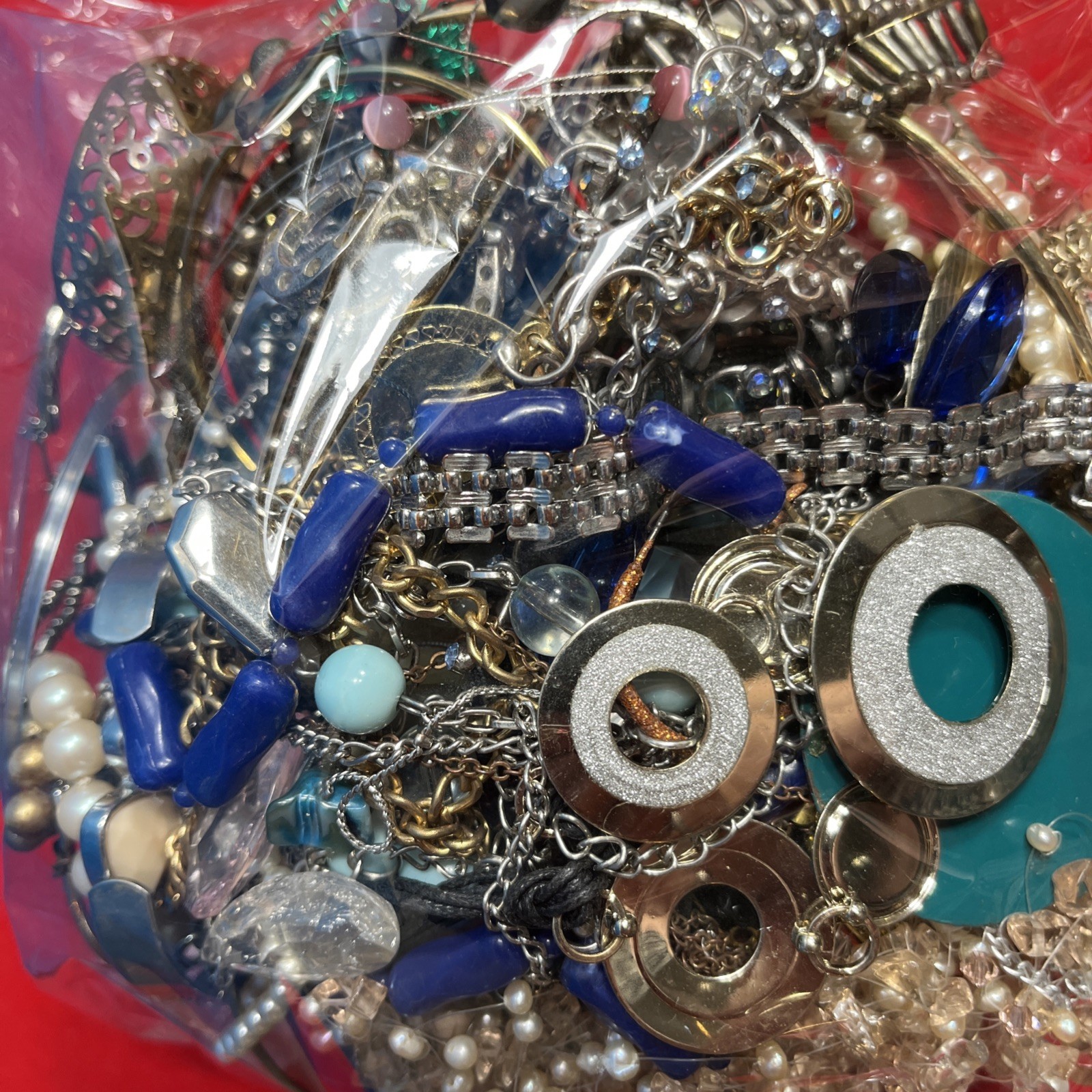 Huge 3lb Lot of Unsorted Jewelry, # 34