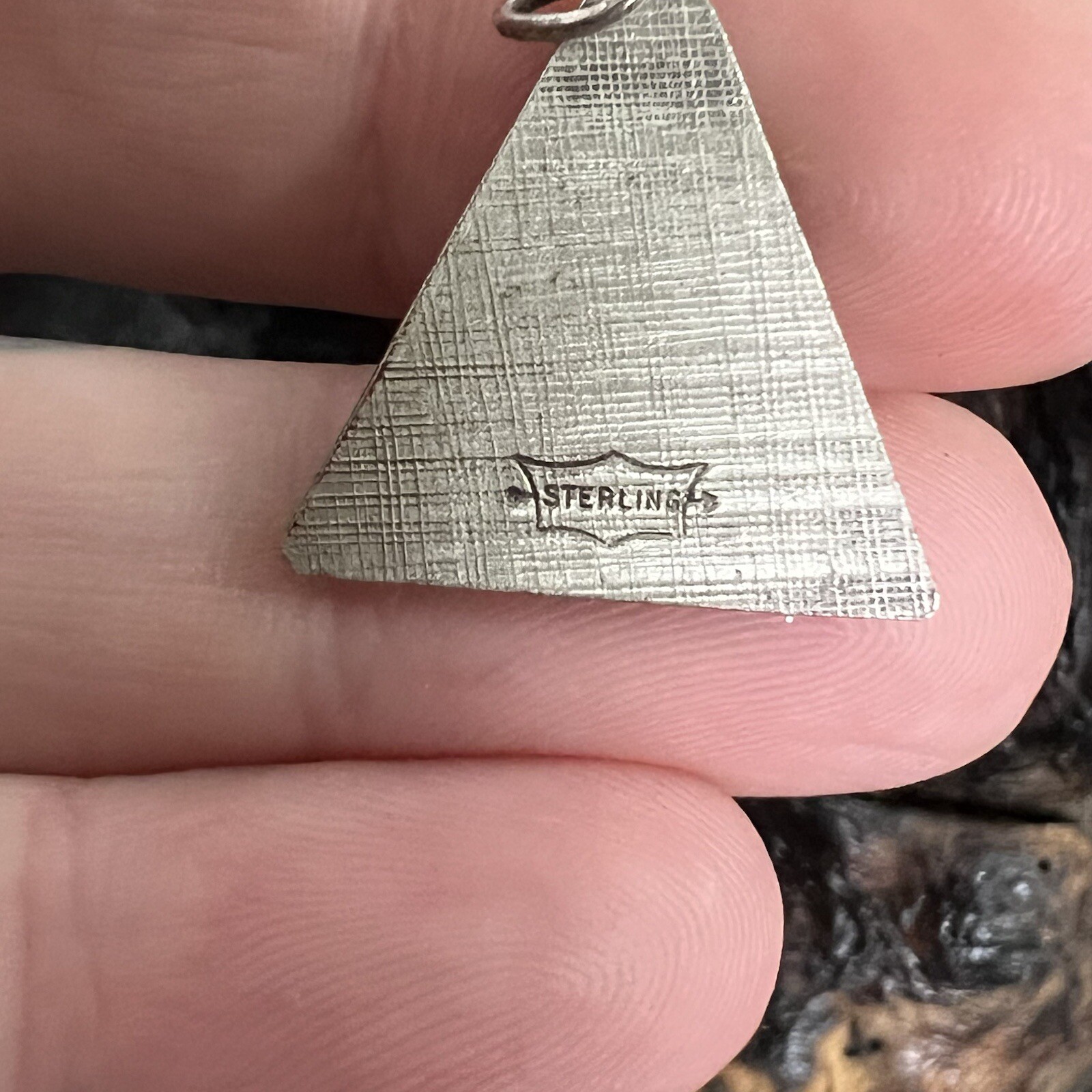Vintage Sterling Silver Charm Franconia Notch Aerial Tramway Triangle Travel NE