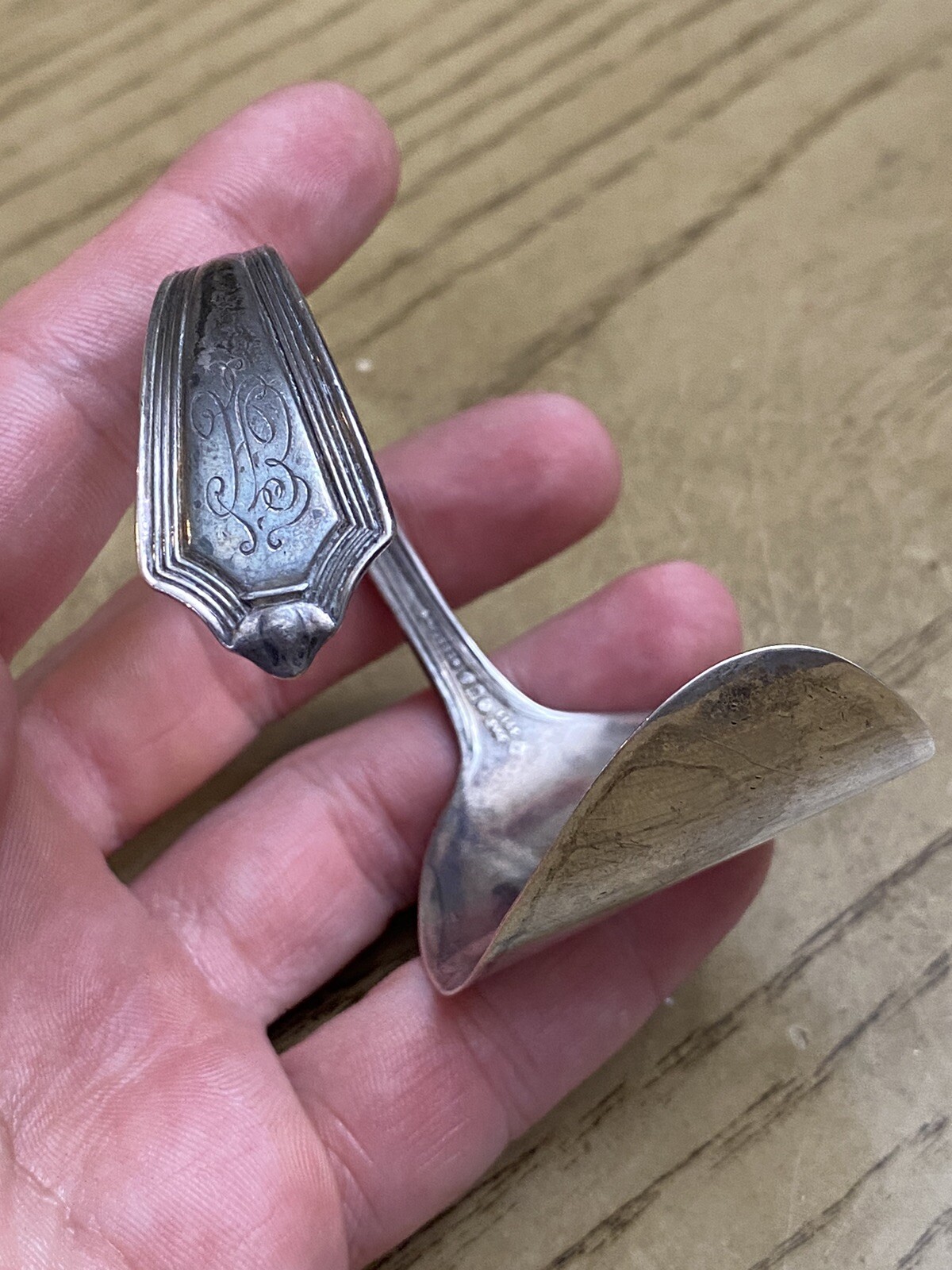 Antique Geo T. Brodnax Sterling Silver 925 Signed “EH” Monogramed Spoon Cuff