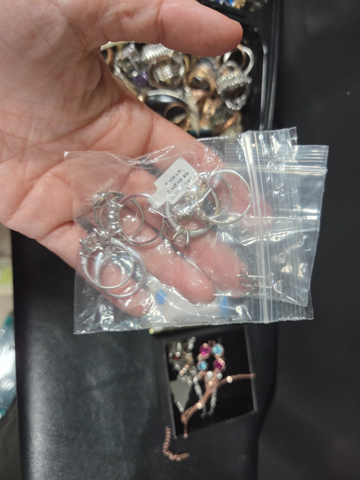 Storage unit find- tote full of jewelry sterling silver