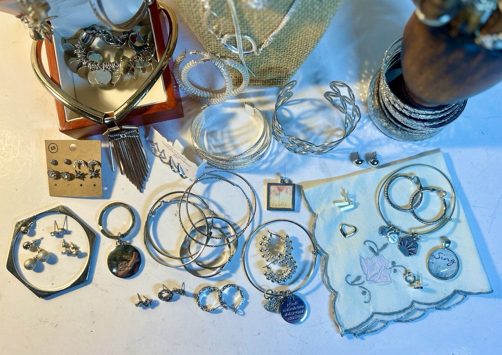 Grandma’s VTG to Mod Estate Silver-tone Jewelry Lot 100+ Pieces, Some Signed/NWT