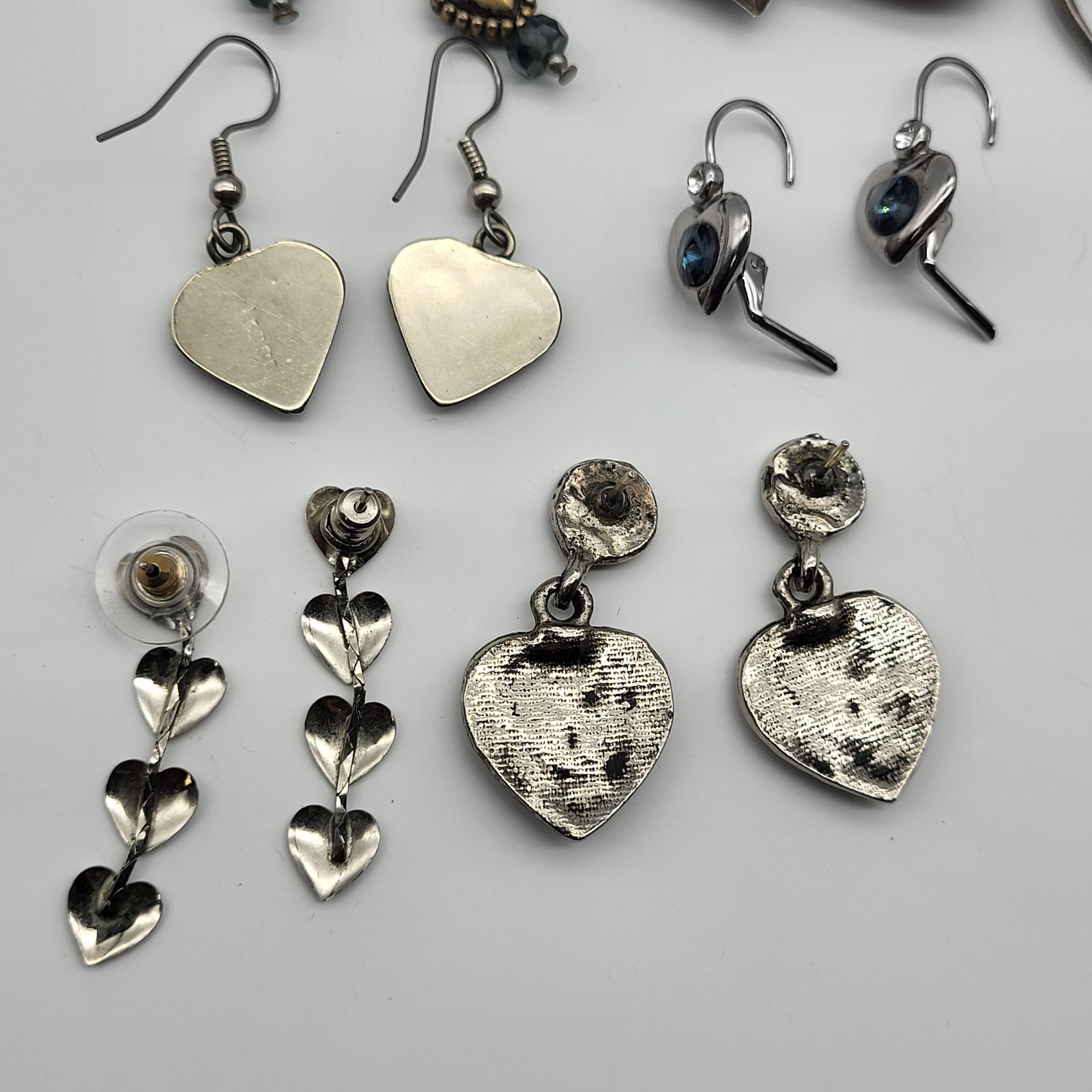 Fabulous Heart earrings Lot Collection Pierced stud dangle Anniversary Love