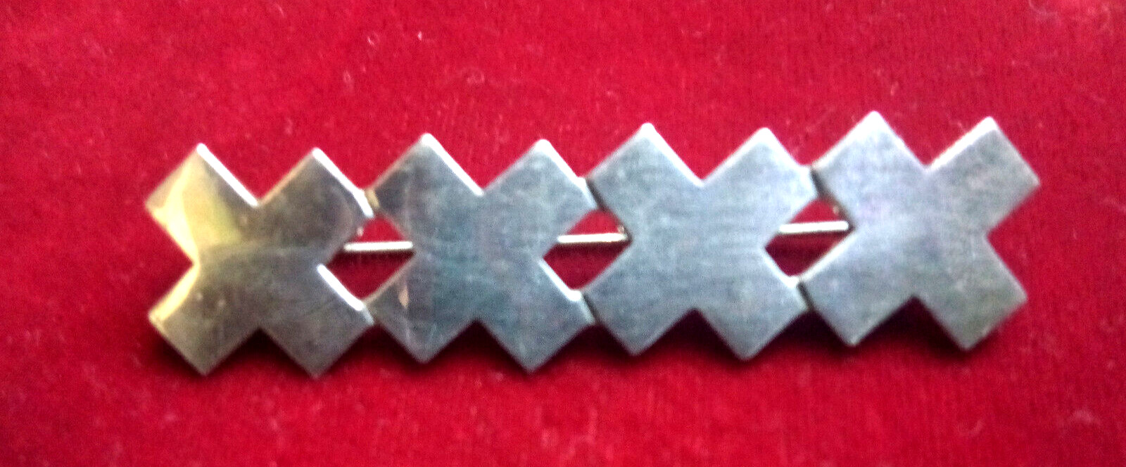 Vintage Sterling Silver XXXX Pendant Brooch 2.5″ Mexico TM-184 ~ 10.9 Grams
