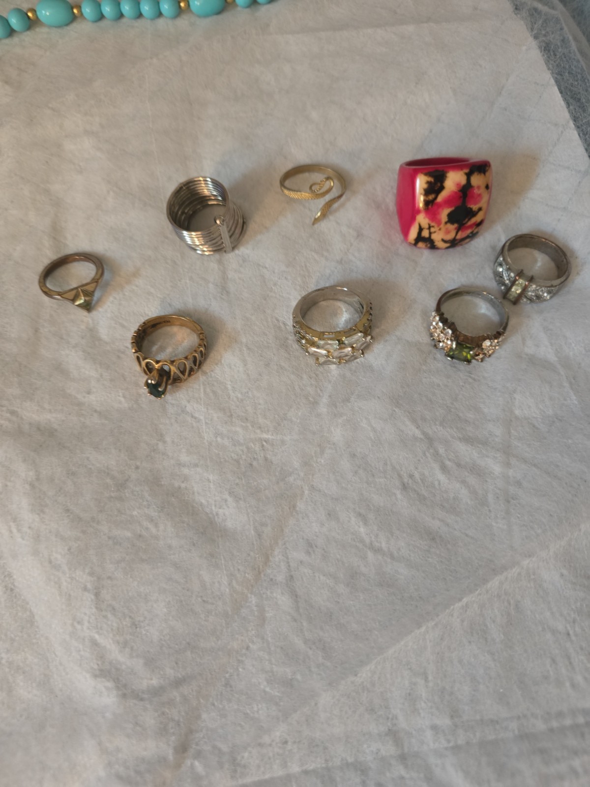 Lot Of 8 Assorted Rings And Sizes