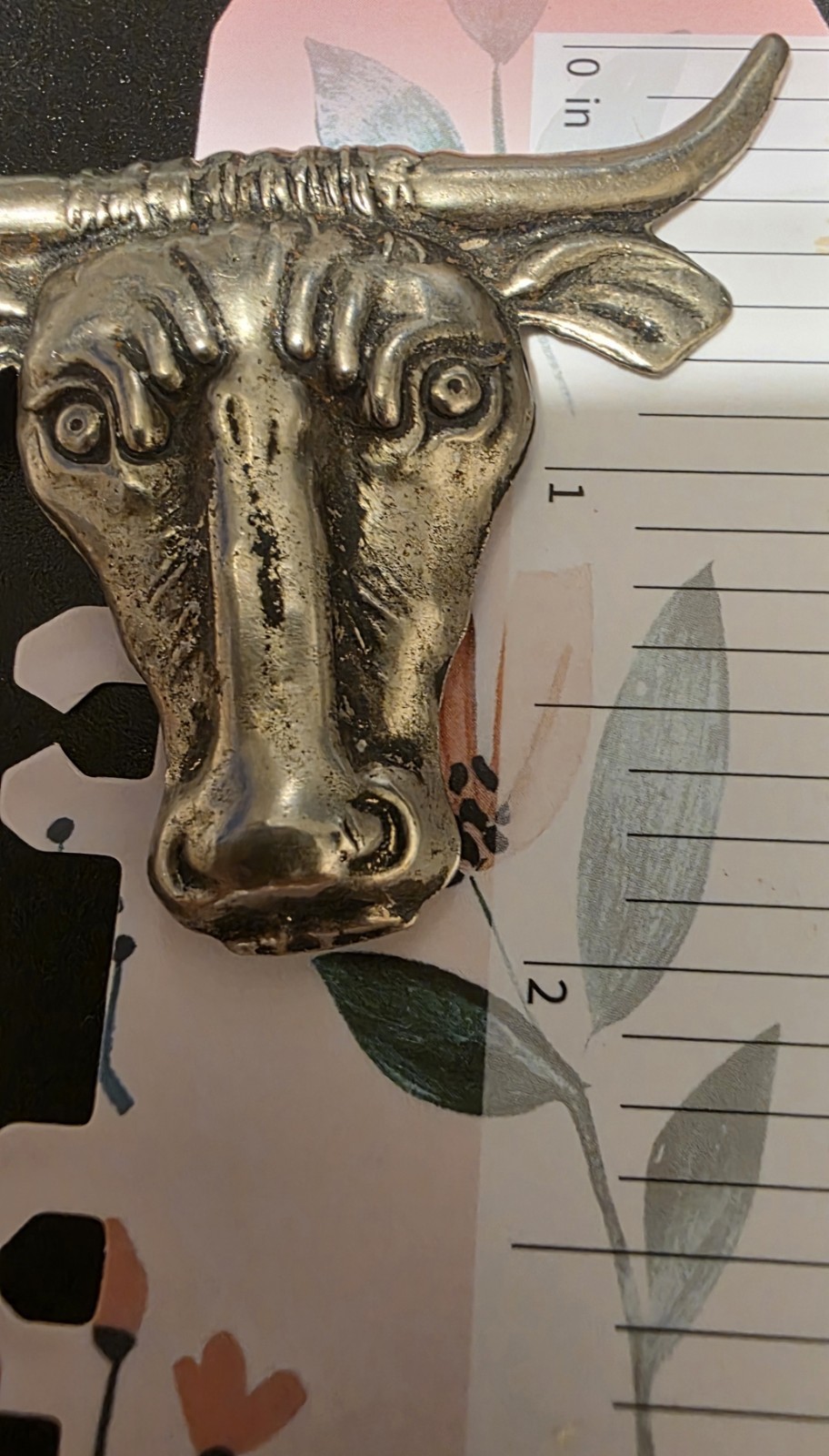 LOT Silvertone Vintage Japan Metal Tin Longhorn Bull & Cowboy Boot Brooch Pins