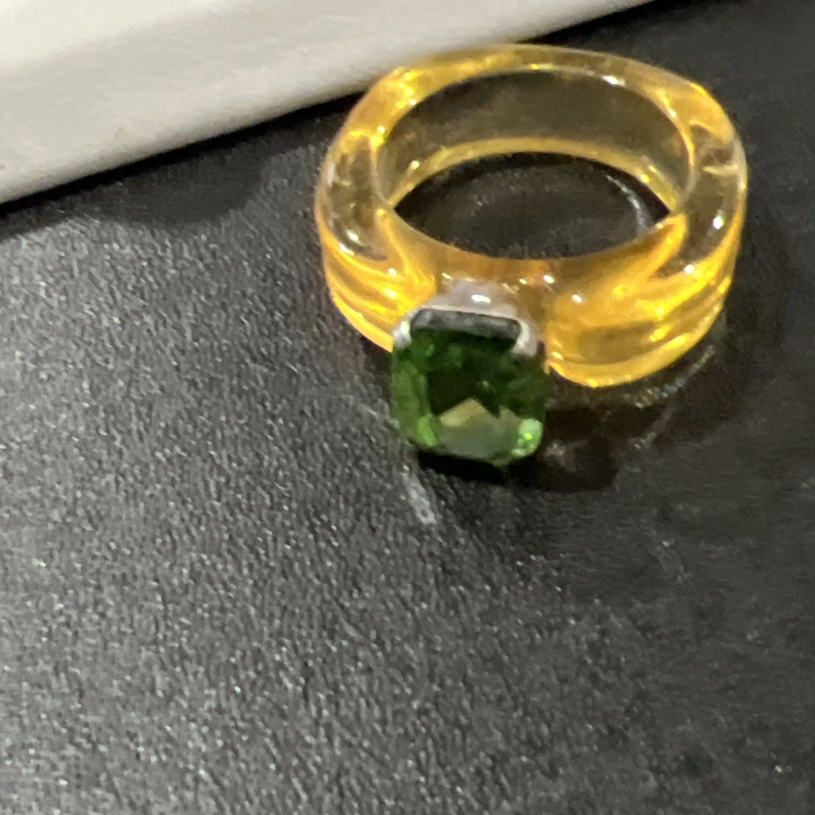 Lucite Plastic Ring Size 7.5