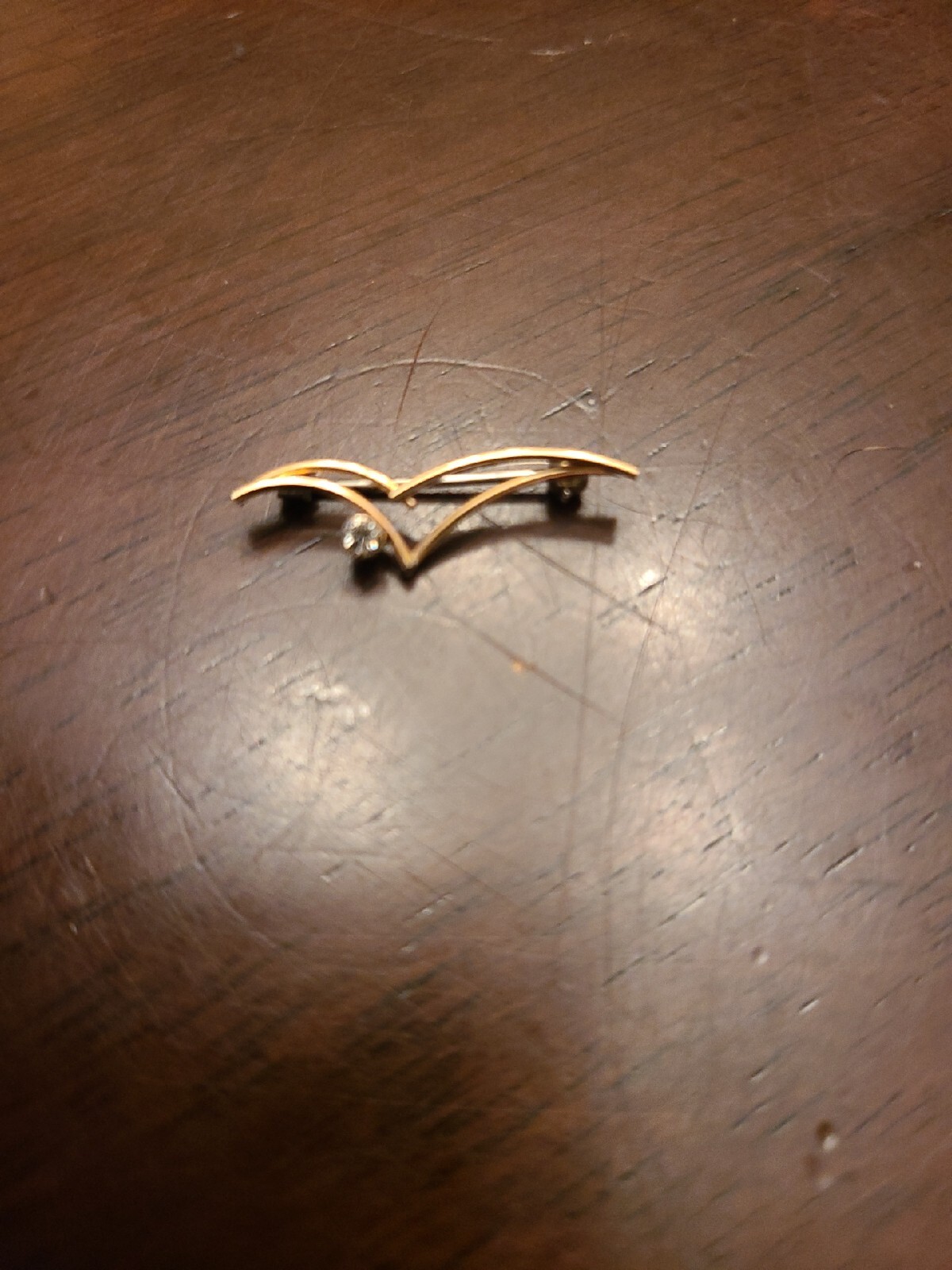 Krementz Gold Tone BROOCH Small, See Pictures