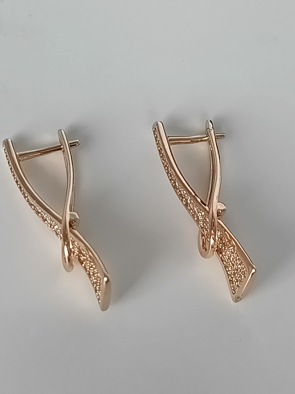 Vintage 1990-s 14 Ct Rolled Gold Zircons Earrings-Hallmarked 585 RG