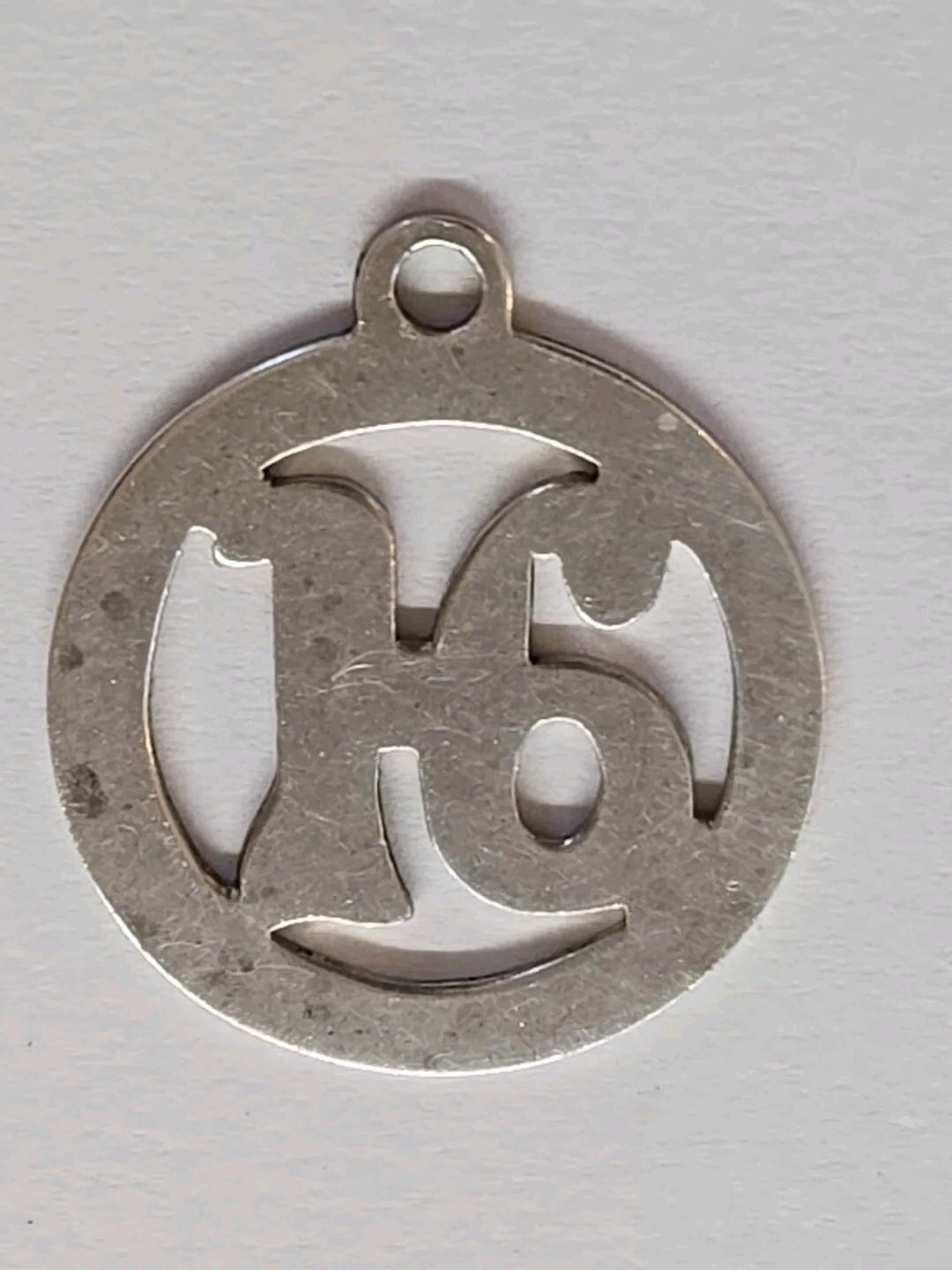 Sterling Silver ~ “16” Charm ~ ANNIVERSARY ~ BIRTHDAY ~ DATE~ VINTAGE!