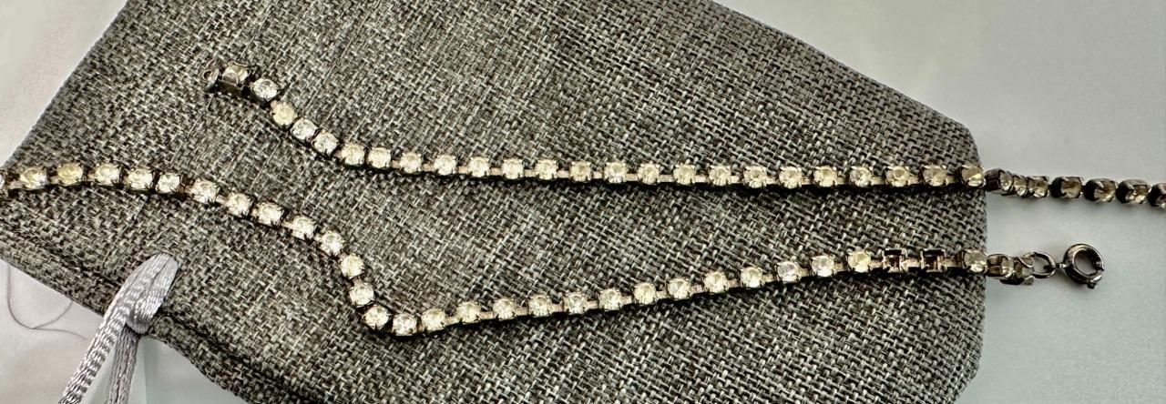 Vikki Carr Pair Of Bracelets Rhinestone Silver Certificate Of Authenticity